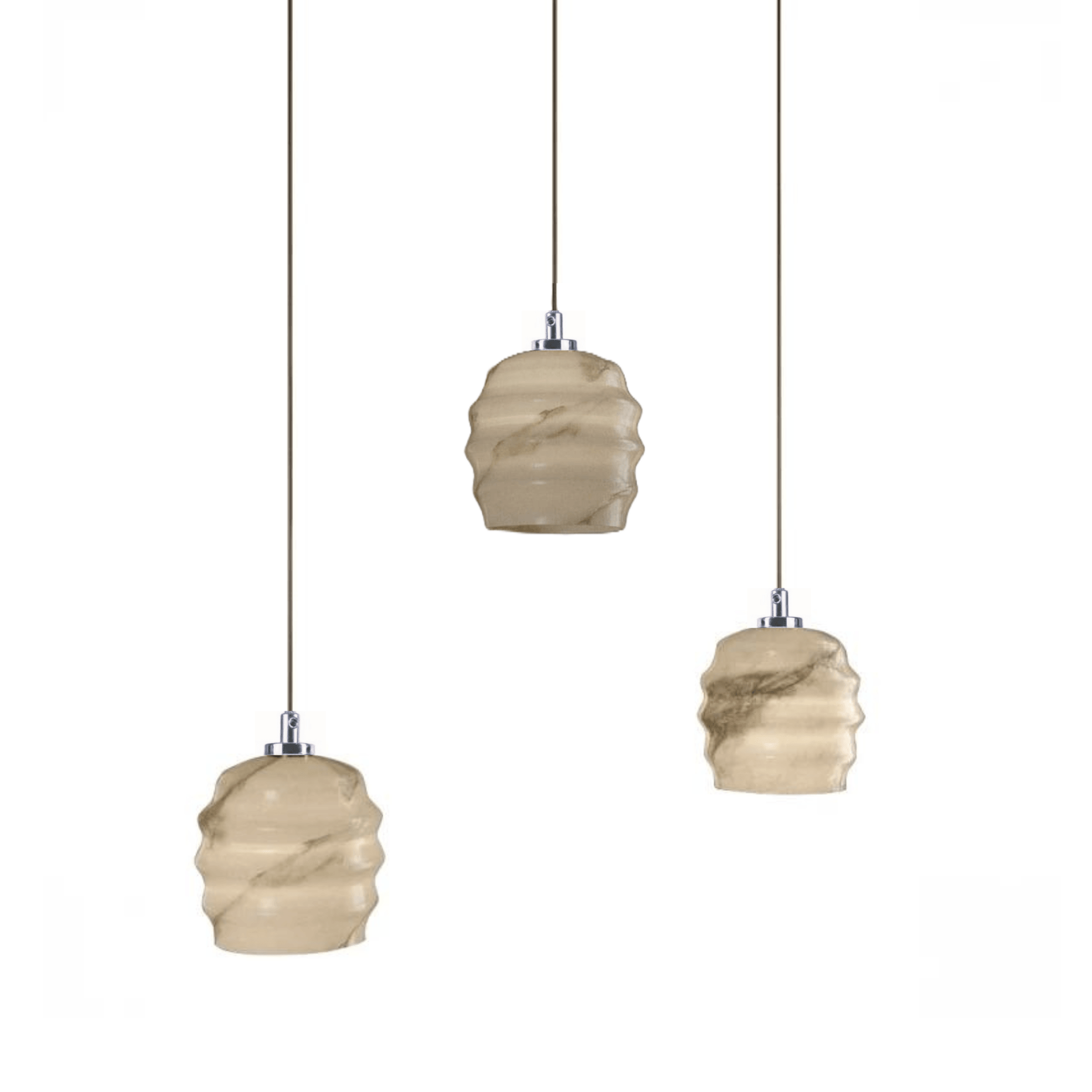 Żyrandol alabastrowy KALLIOPE nikiel Embassy Interiors Eye on Design