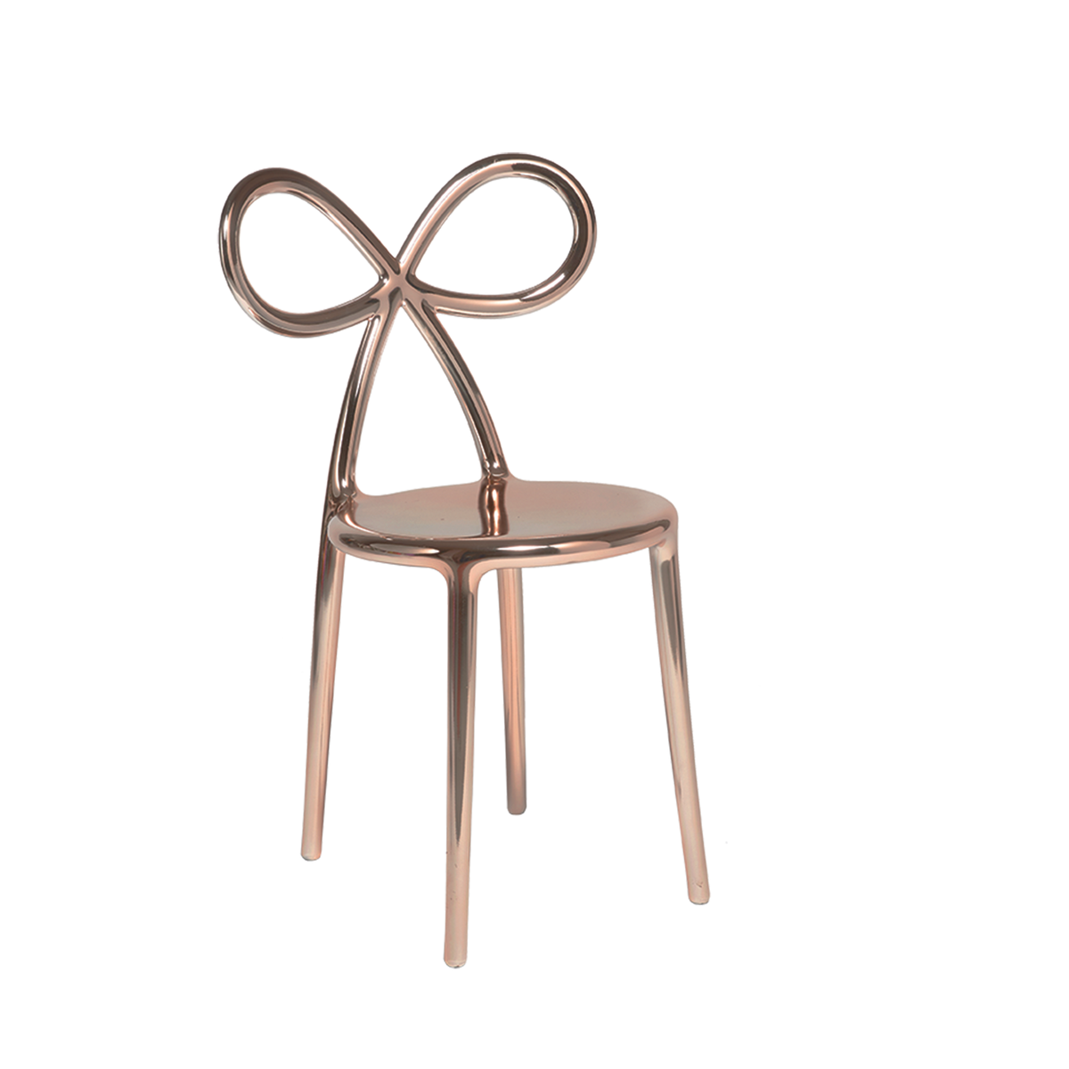 Zestaw krzeseł RIBBON różowy metal Qeeboo Eye on Design