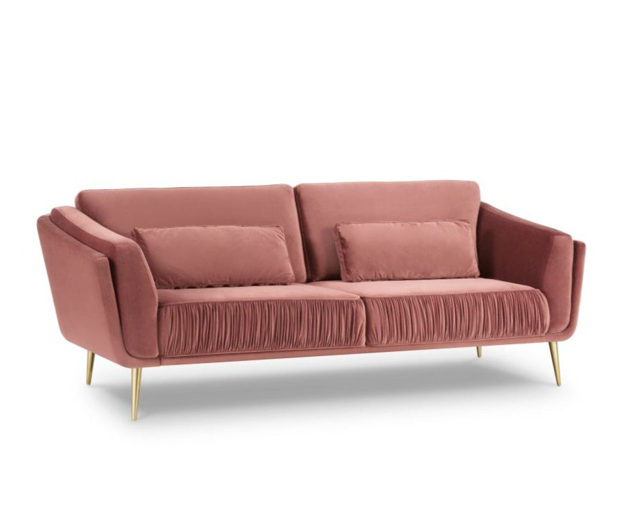 Samt-3-Sitzer-Sofa DAUPHINE rosa