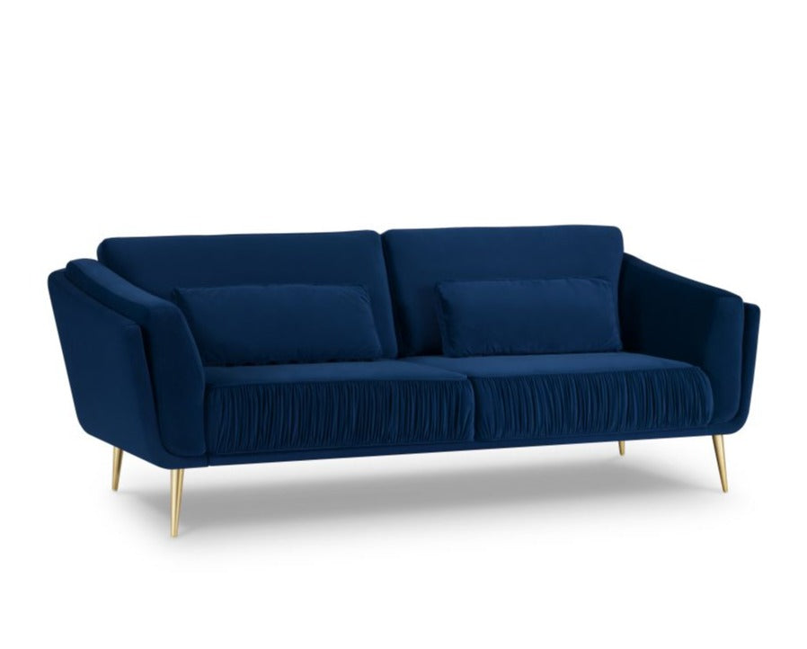 3-Sitzer-Sofa aus Samt DAUPHINE in Marineblau