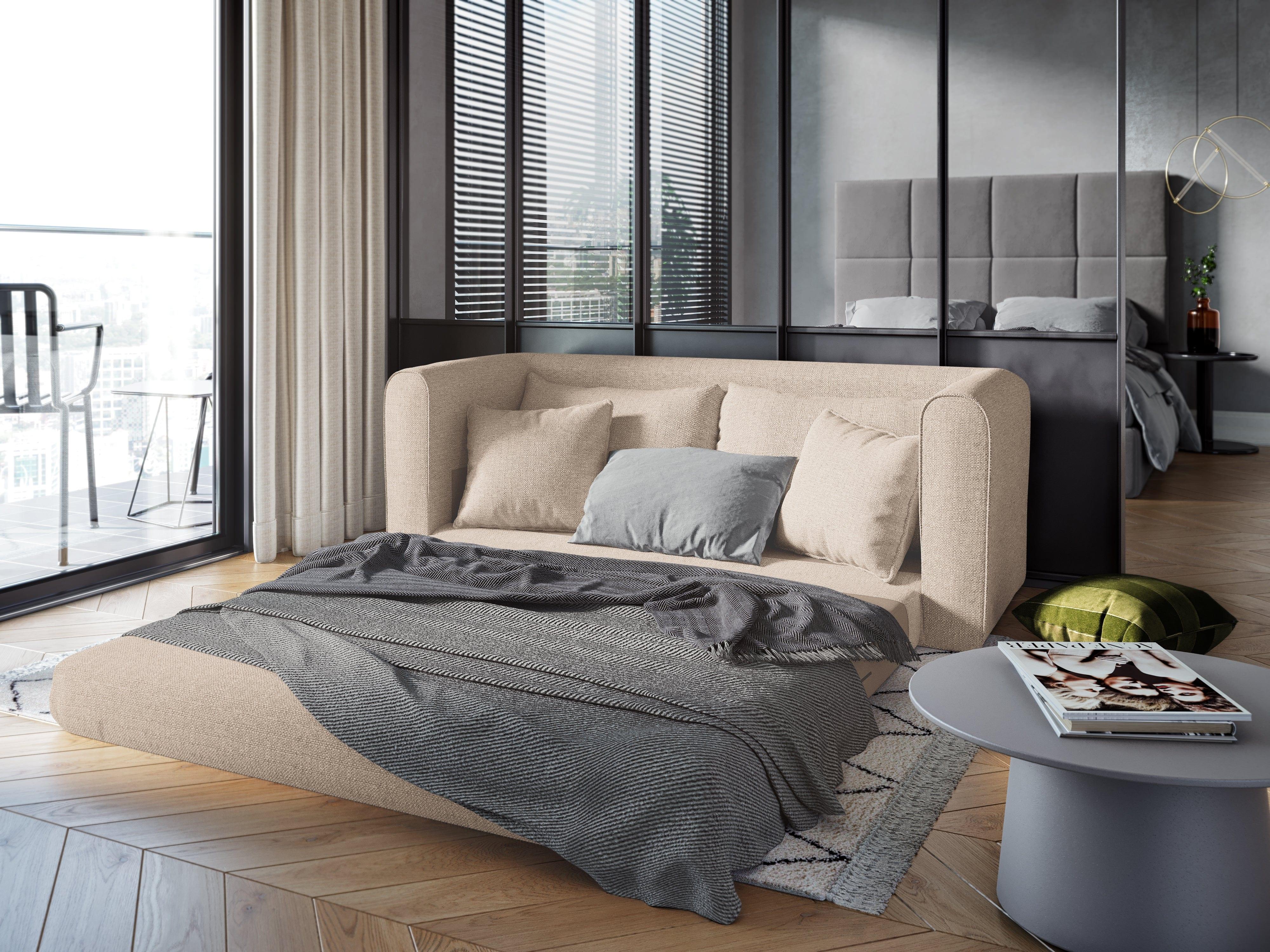 Sofa 2-osobowa z funkcją spania LIDO jasnobeżowy Micadoni Eye on Design