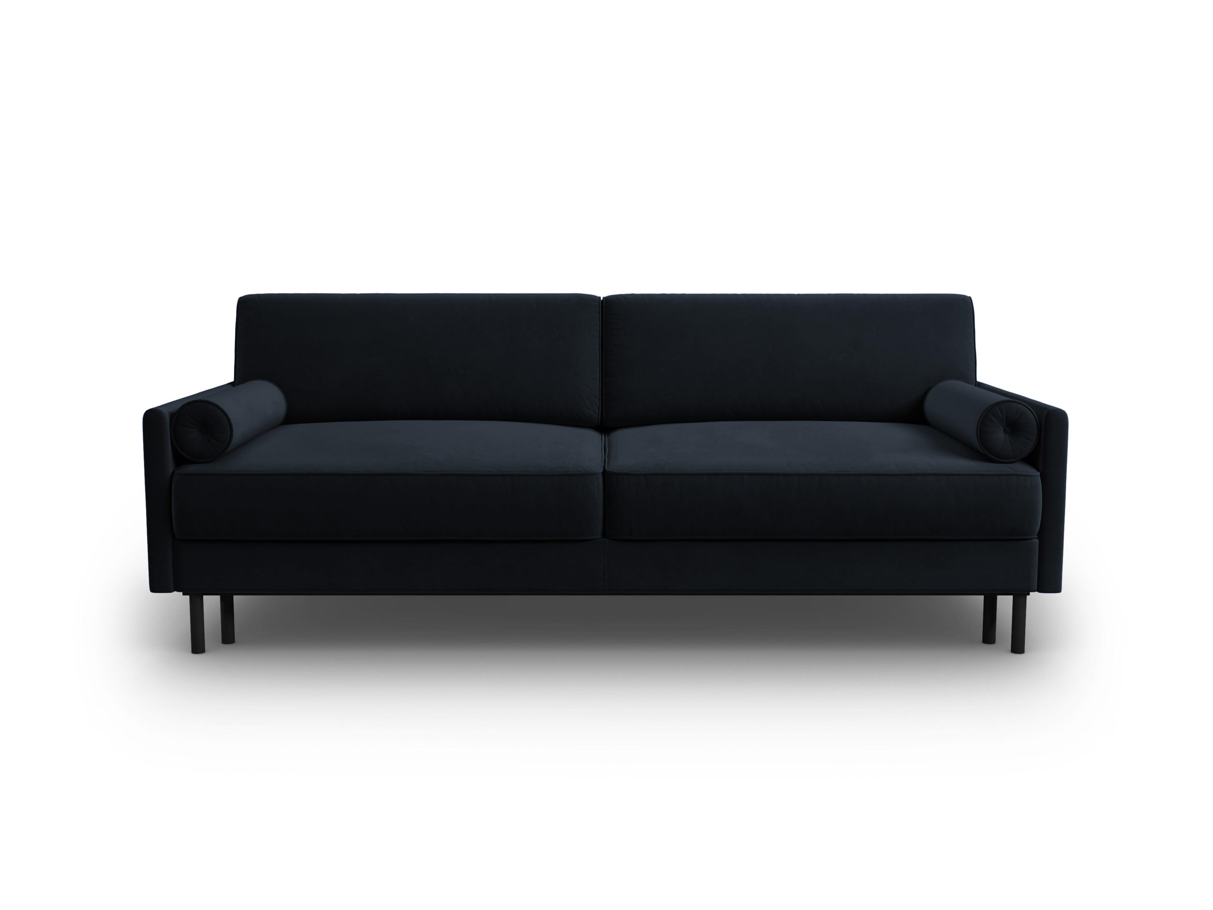 Sofa aksamitna z funkcją spania SCOTT ciemnoniebieski Micadoni Eye on Design