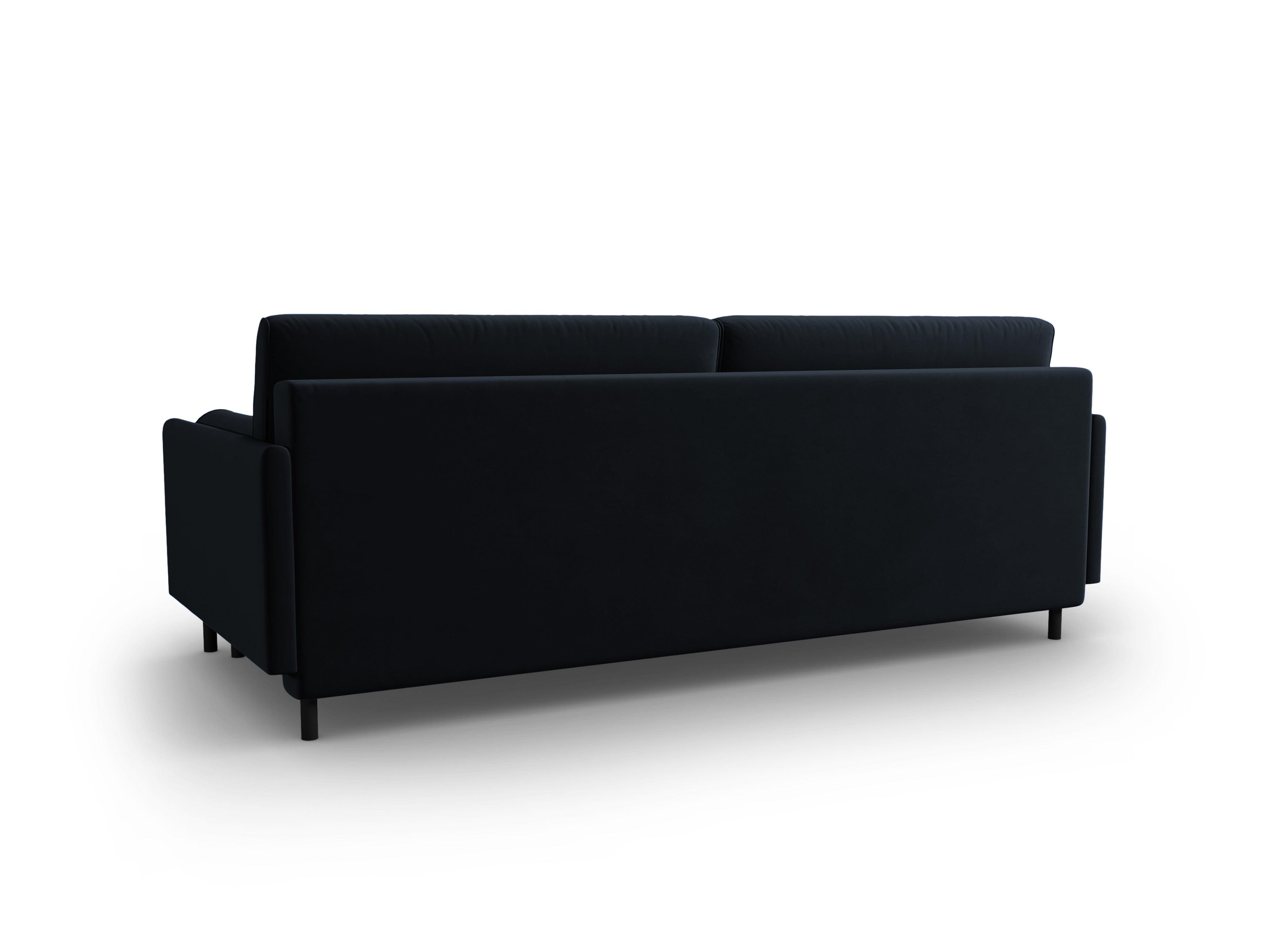Sofa aksamitna z funkcją spania SCOTT ciemnoniebieski Micadoni Eye on Design