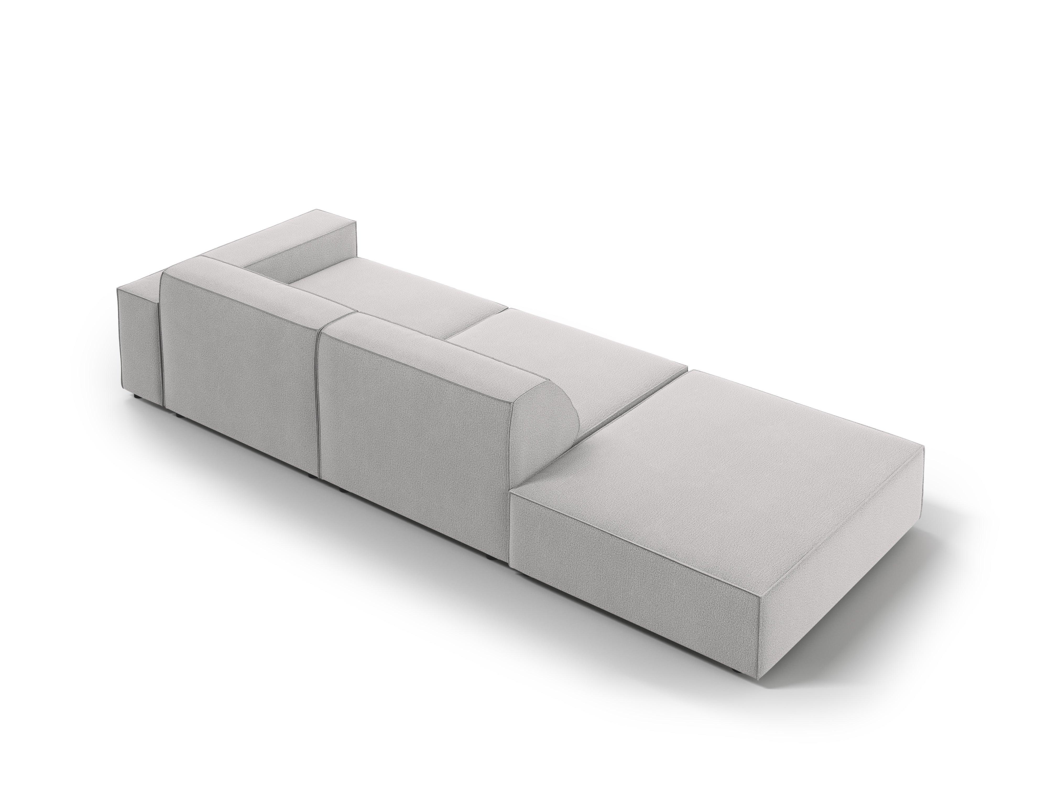 Sofa lewostronna 3-osobowa JODIE jasnoszary Micadoni Eye on Design