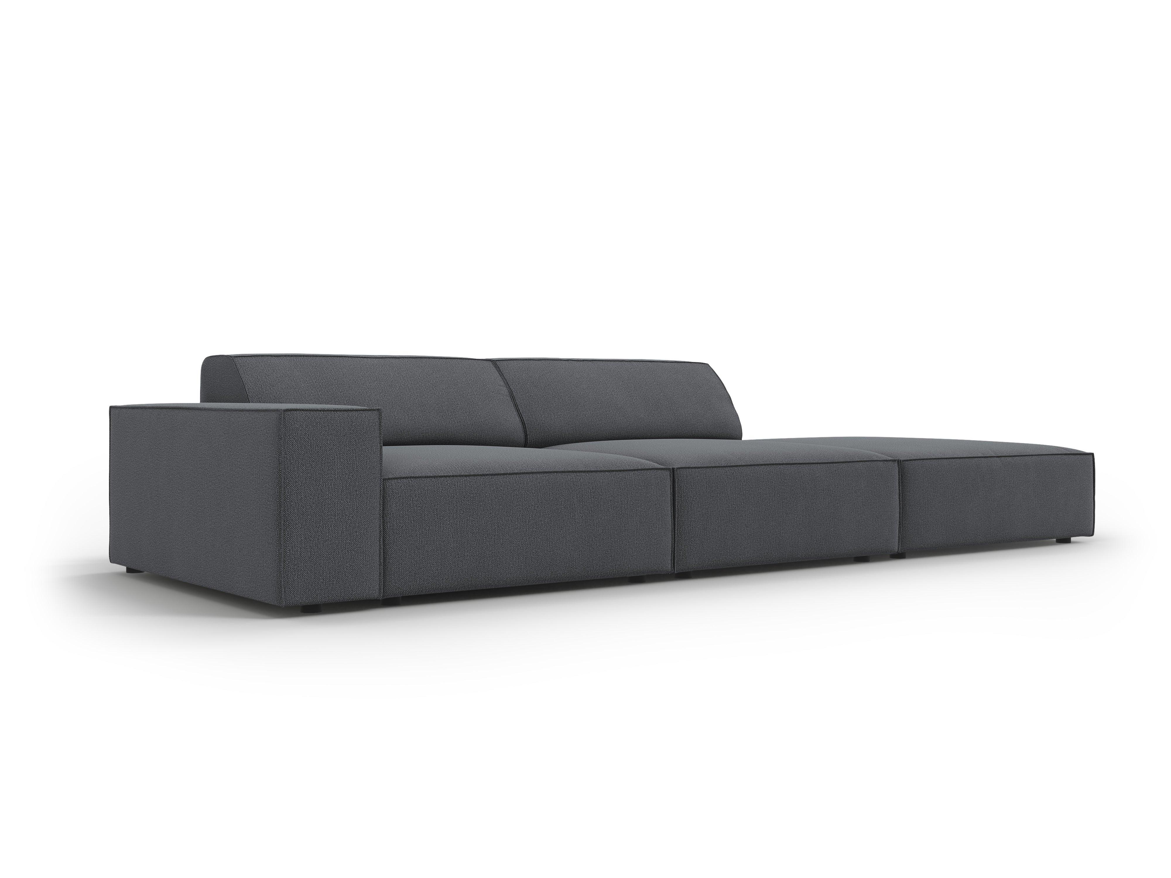 Sofa prawostronna 3-osobowa JODIE ciemnoszary Micadoni Eye on Design