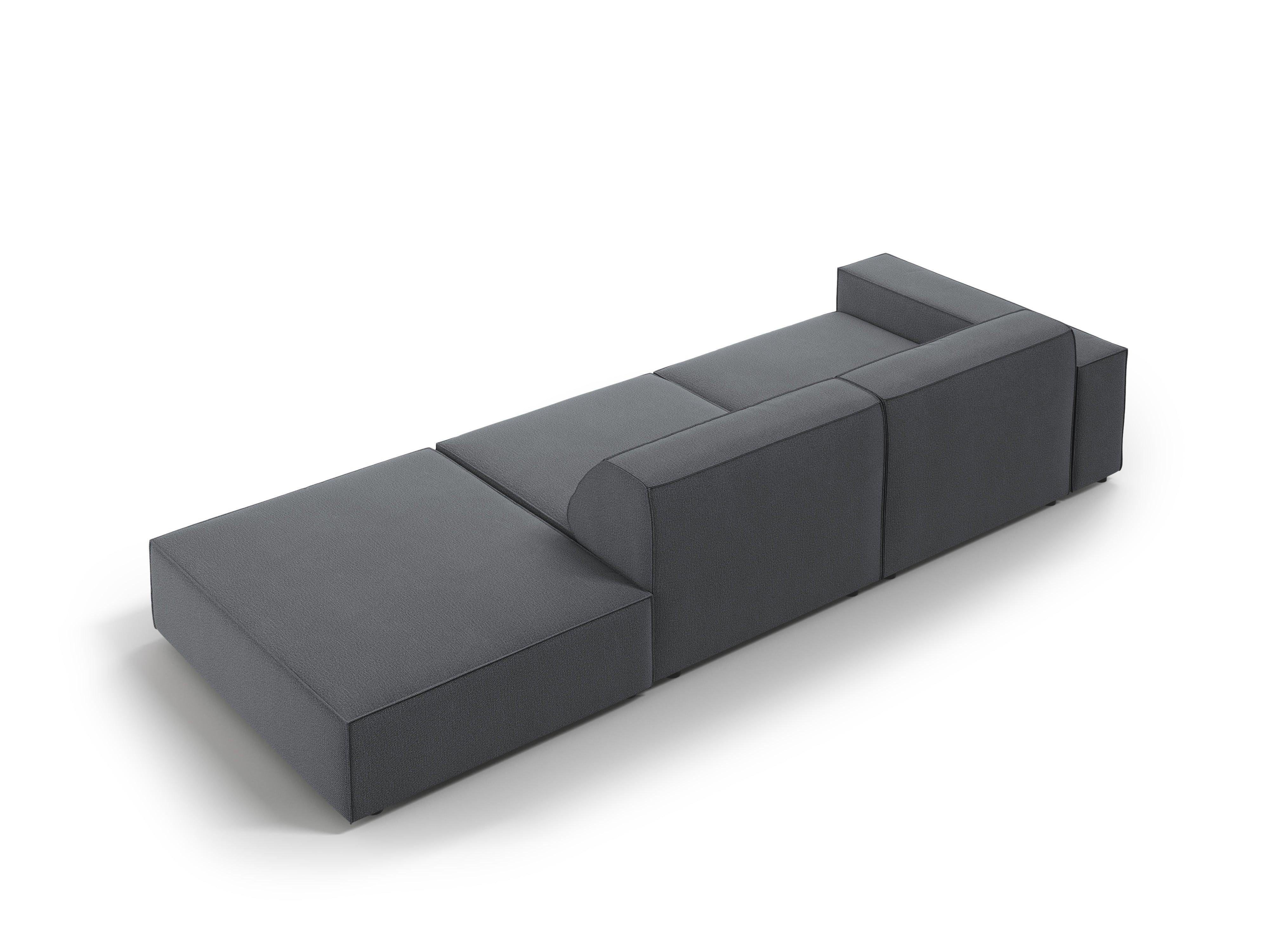 Sofa prawostronna 3-osobowa JODIE ciemnoszary Micadoni Eye on Design