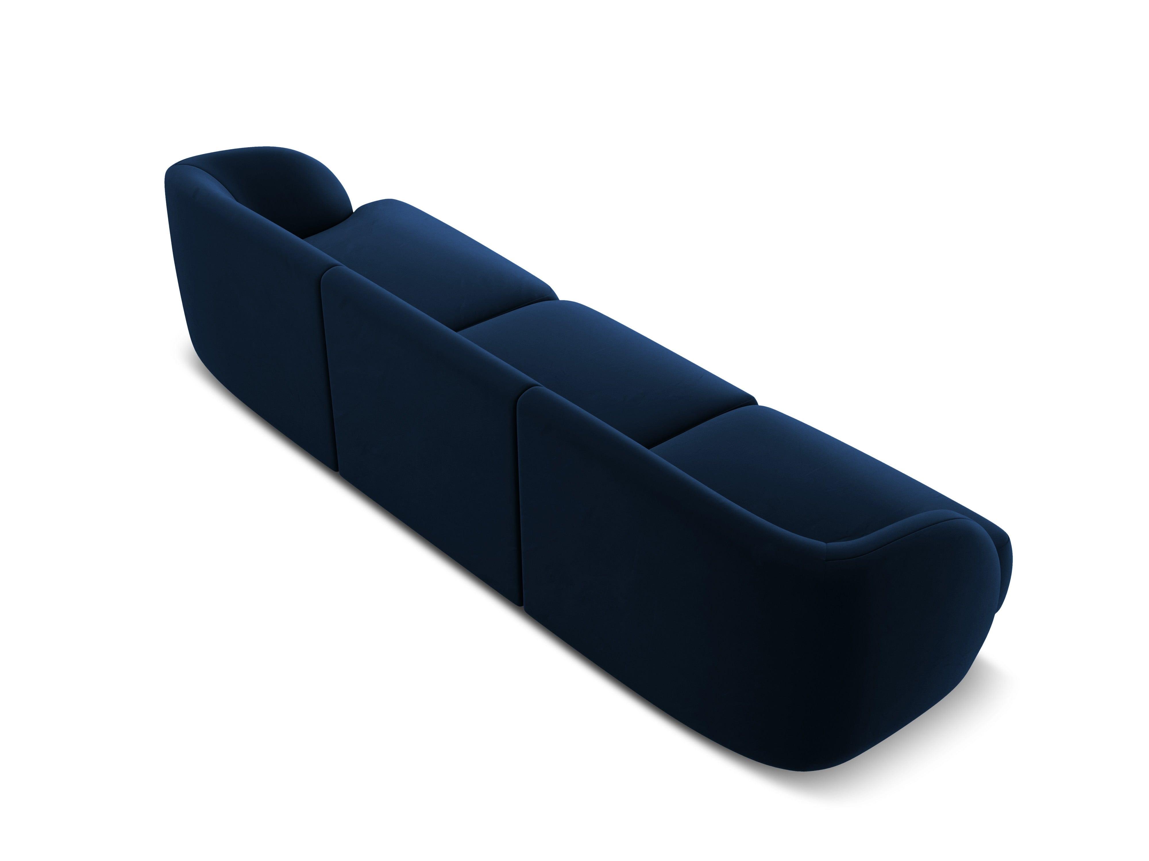 Sofa aksamitna 3-osobowa MILEY granat królewski Micadoni Eye on Design