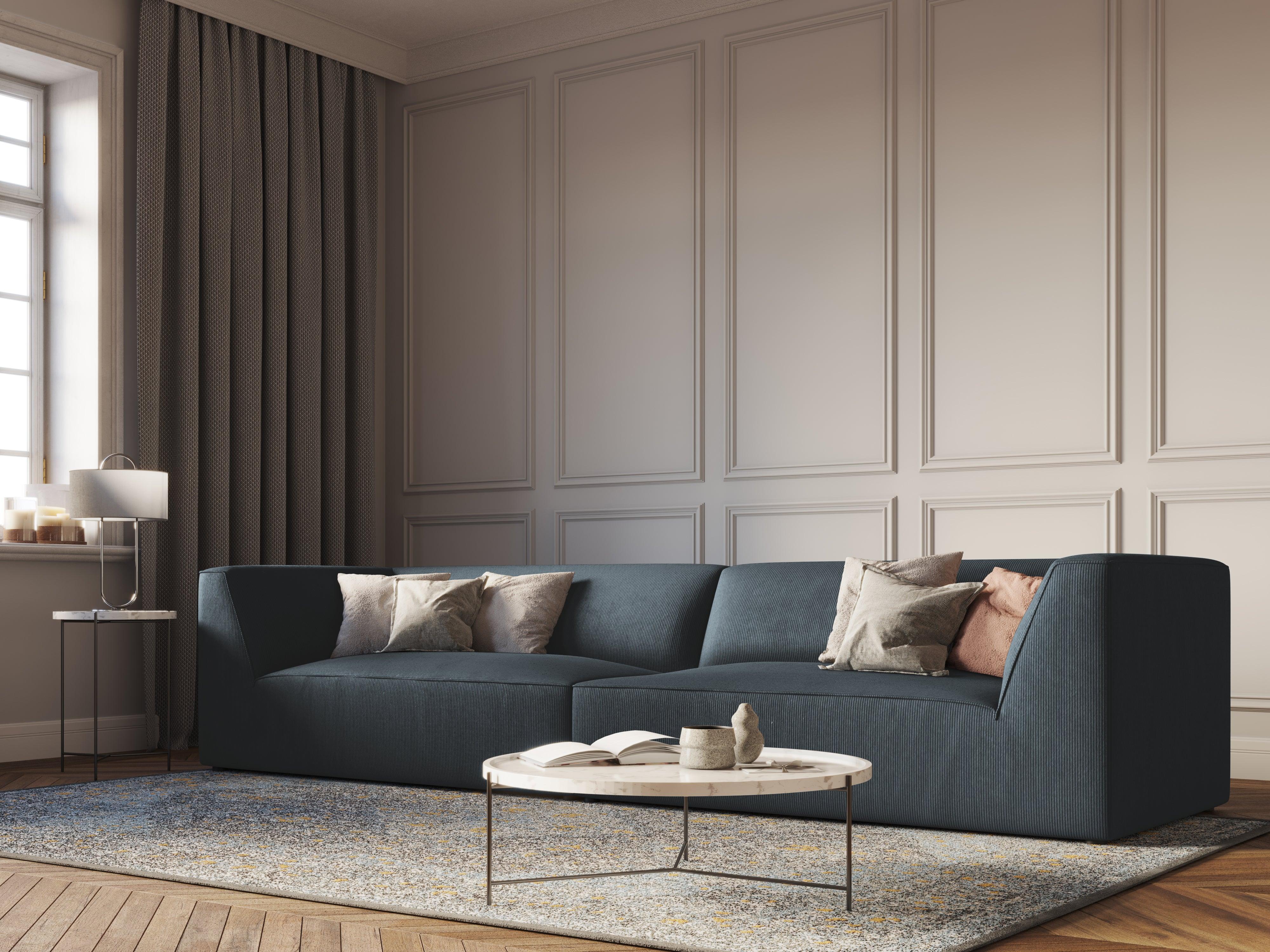 Sofa sztruksowa RUBY niebieski Micadoni Eye on Design