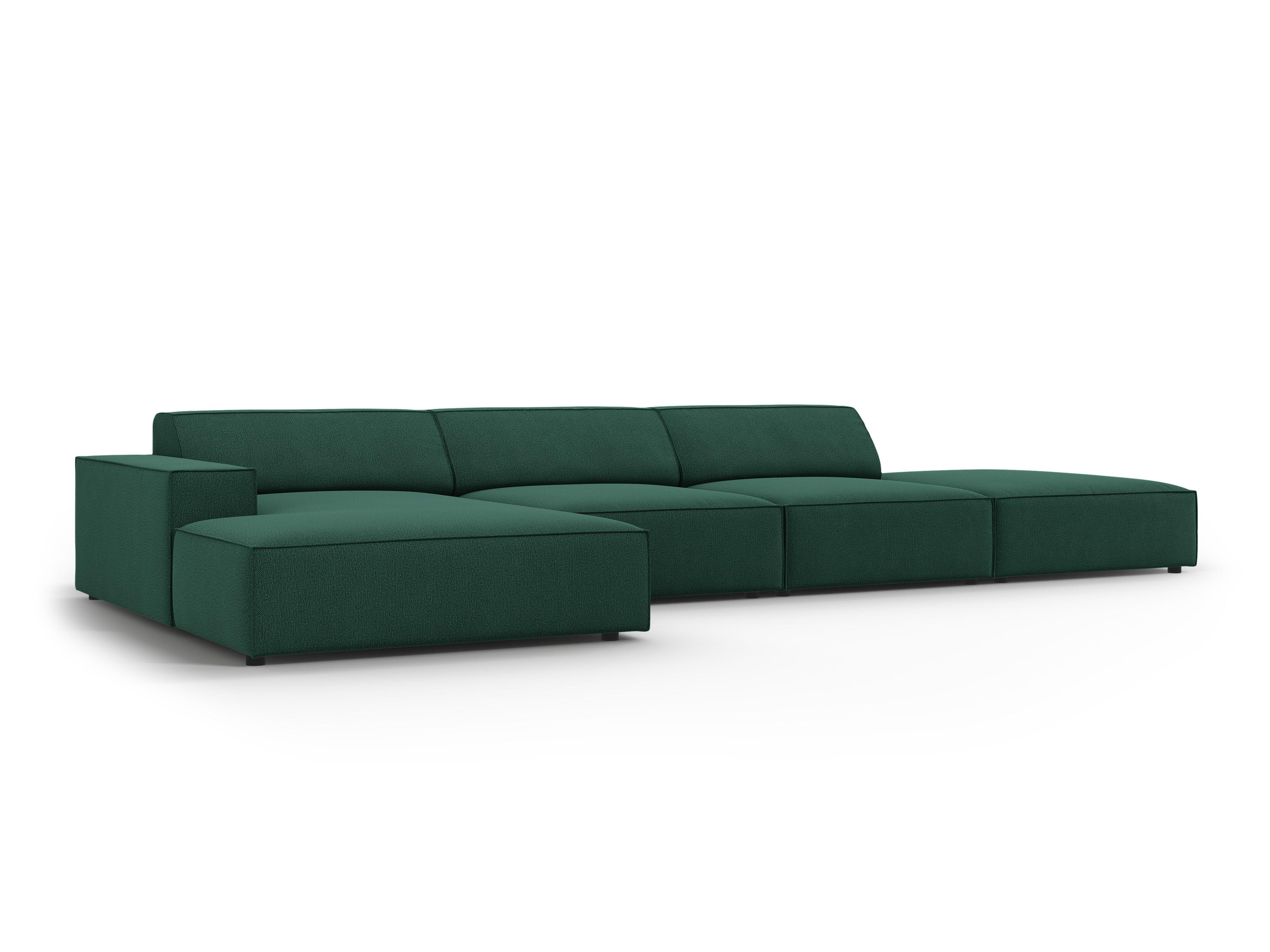 Narożnik lewostronny 5-osobowy JODIE zielony Micadoni Eye on Design