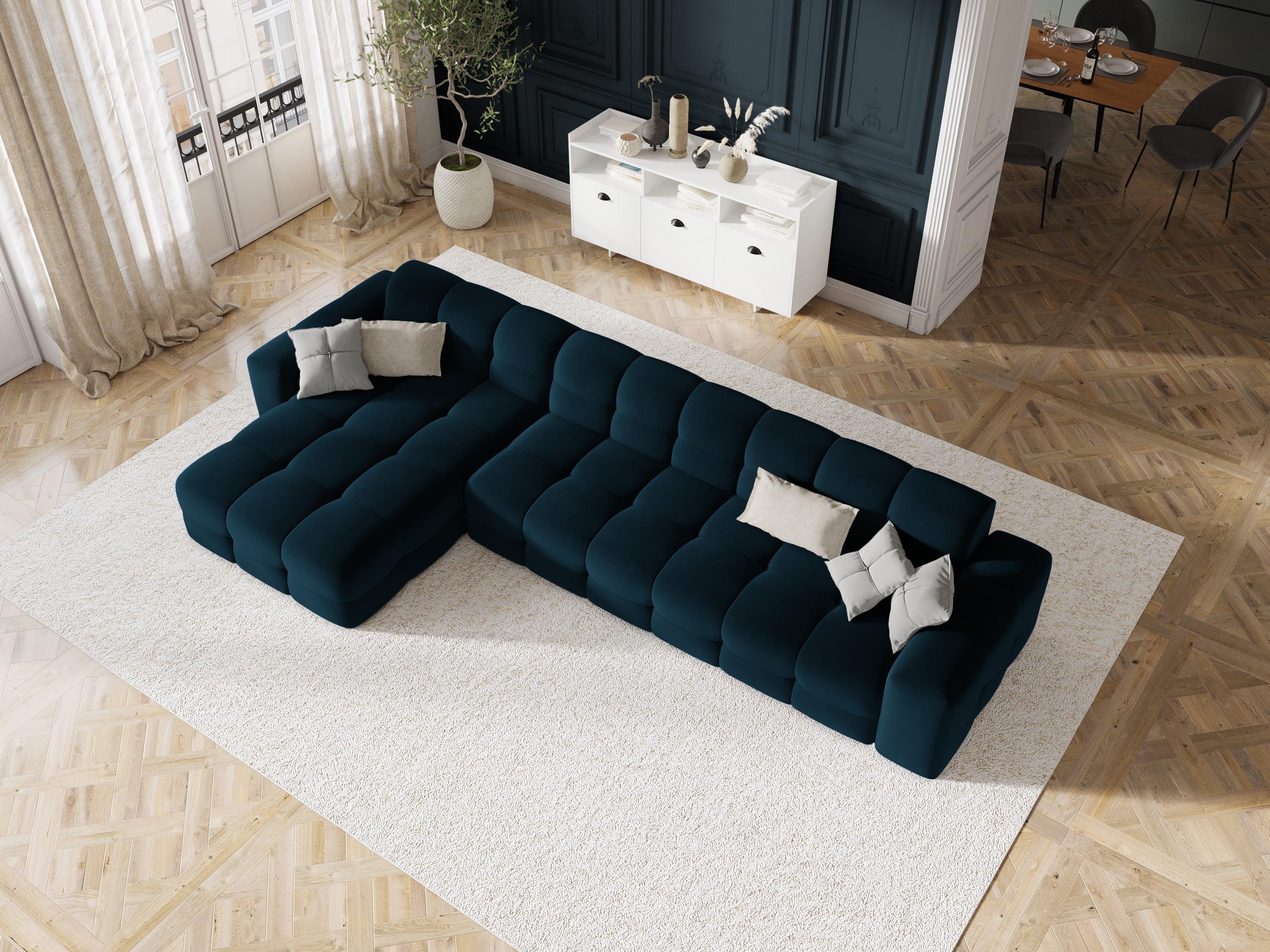Narożnik lewostronny 5-osobowy KENDAL granatowy Micadoni Eye on Design