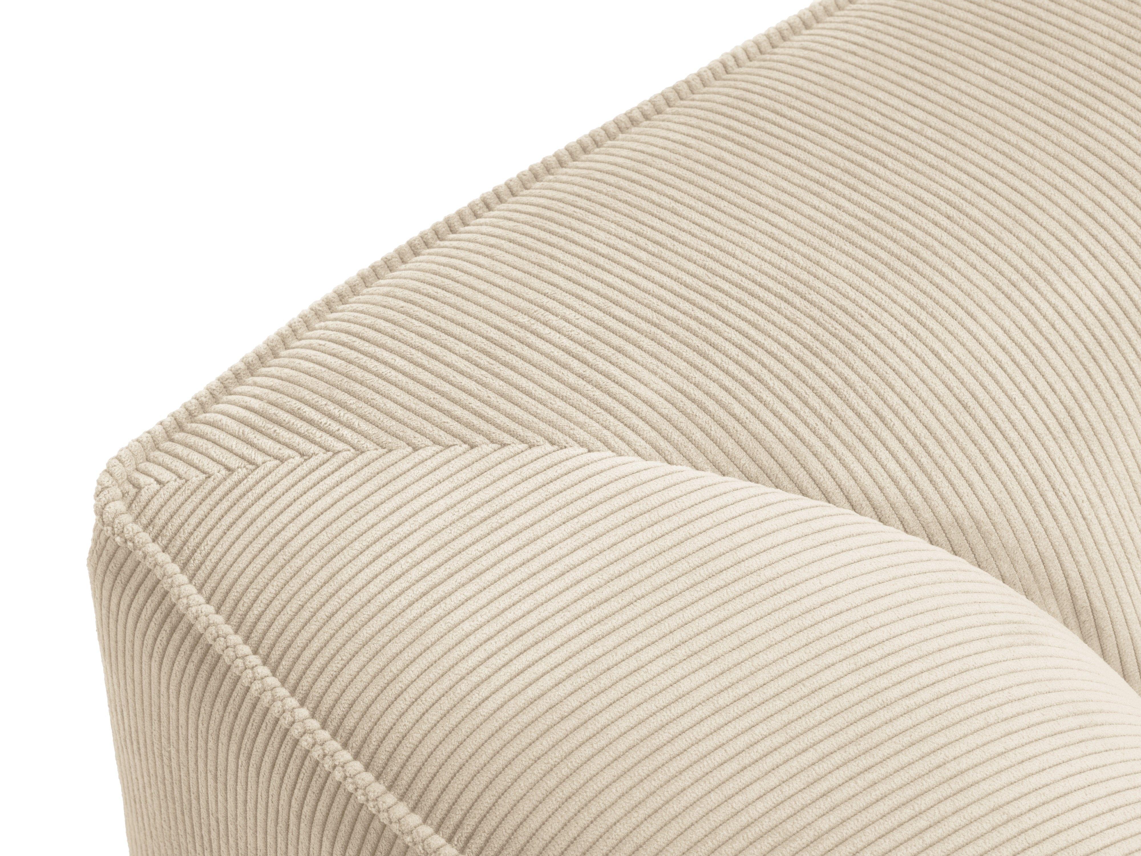 Sofa narożna sztruksowa prawostronny RUBY beżowy Micadoni Eye on Design