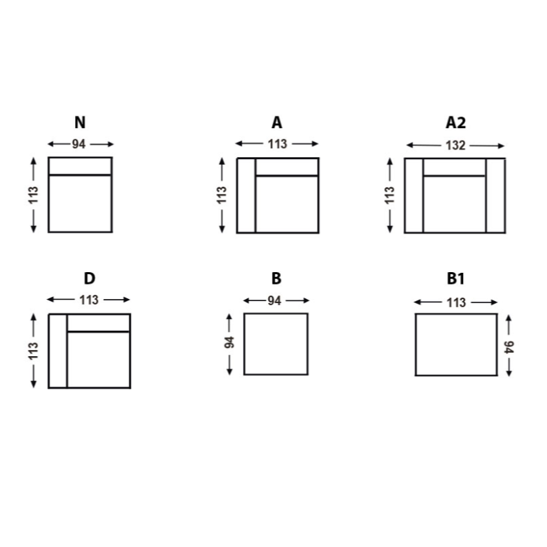 Sofa modułowa LAZY - kolor do wyboru Nordic Line Eye on Design