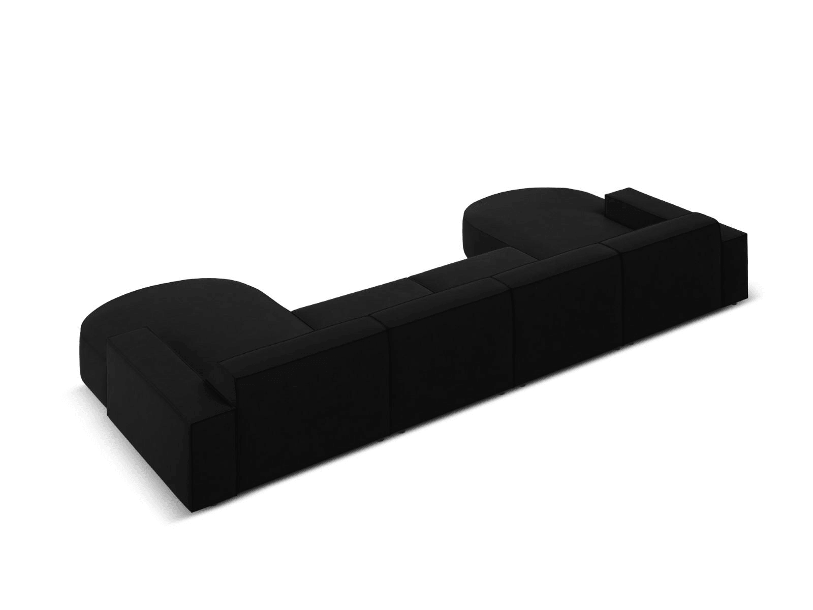 Sofa aksamitna panoramiczna okrągła JODIE czarny Micadoni Eye on Design