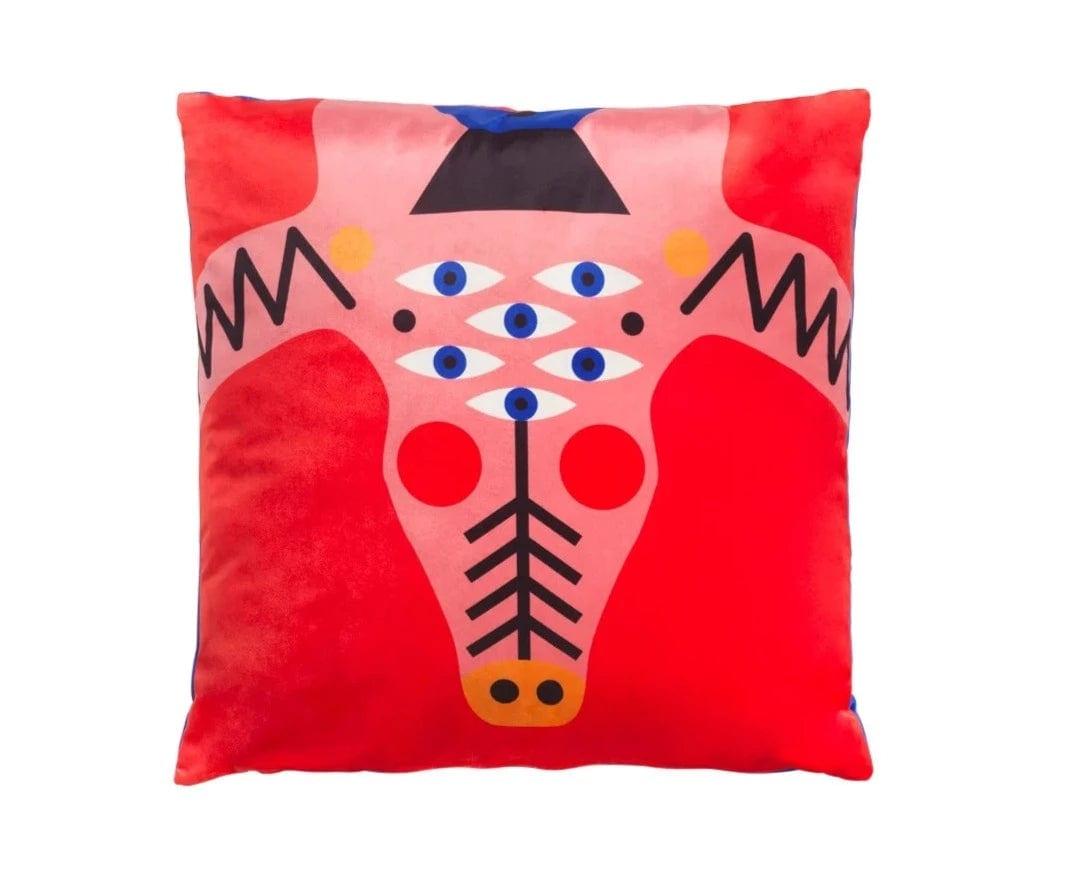 Poduszka dwustronna CROCOPINK Qeeboo Eye on Design