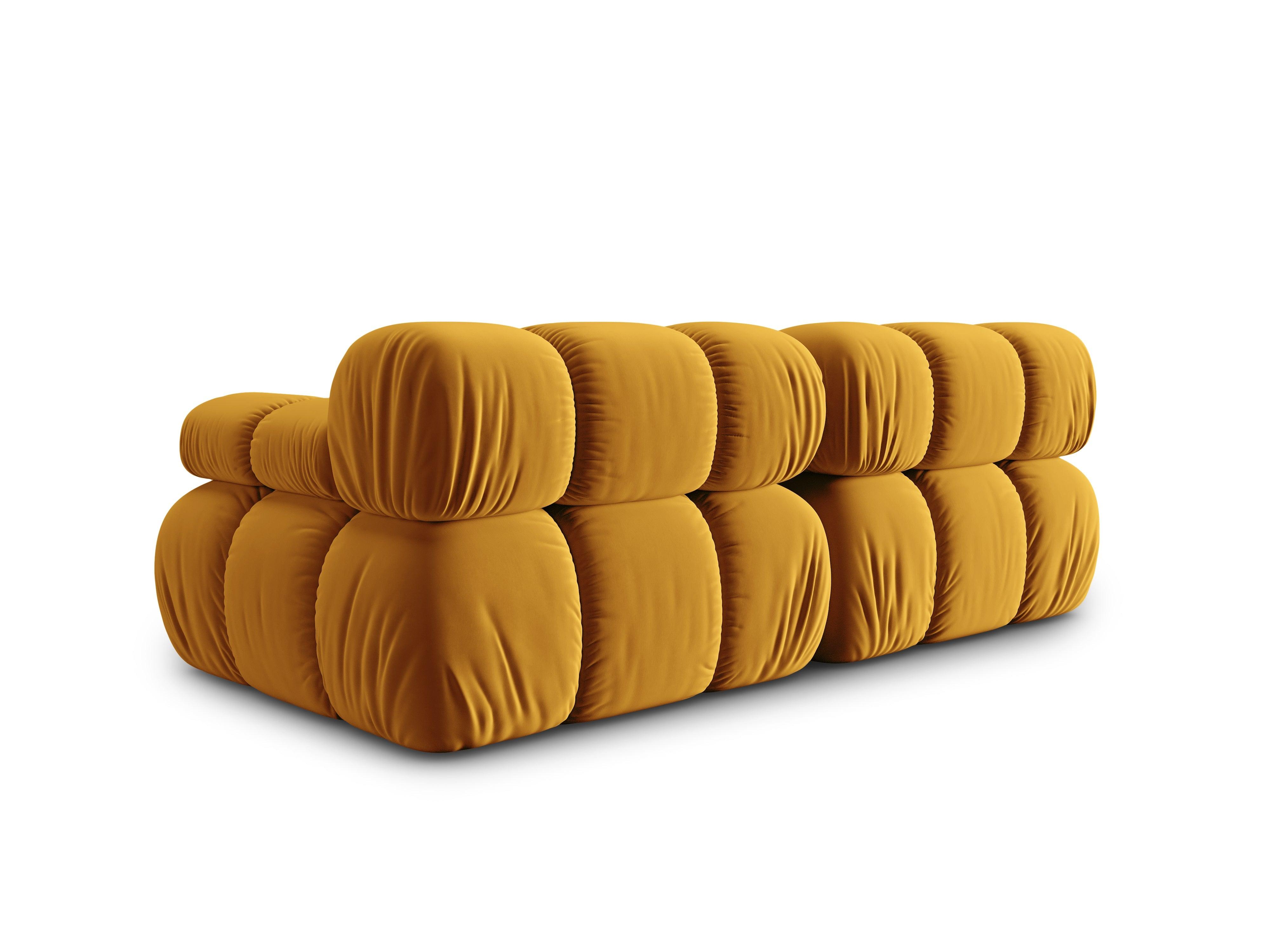 Sofa aksamitna 2-osobowa TROPEA musztardowy Milo Casa Eye on Design