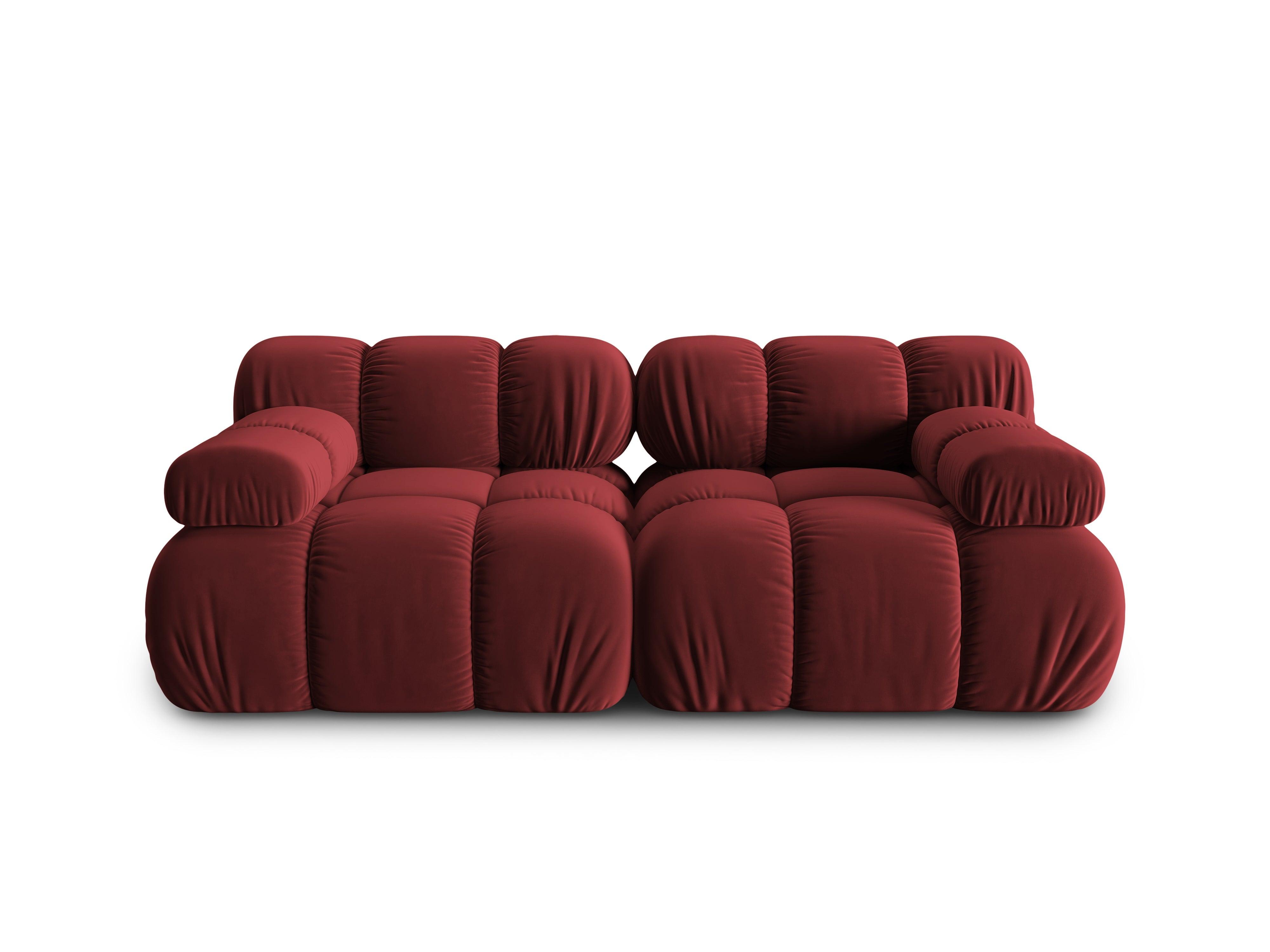 Sofa aksamitna 2-osobowa TROPEA rubinowy Milo Casa Eye on Design