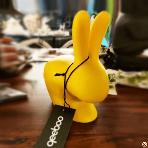 Stoper do drzwi RABBIT niebieski Qeeboo Eye on Design