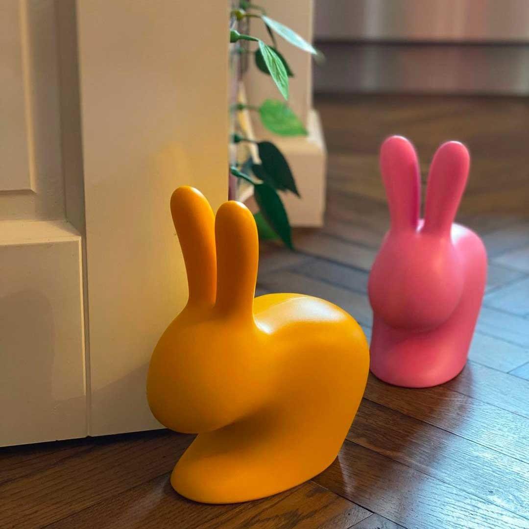 Stoper do drzwi RABBIT pomarańczowy Qeeboo Eye on Design
