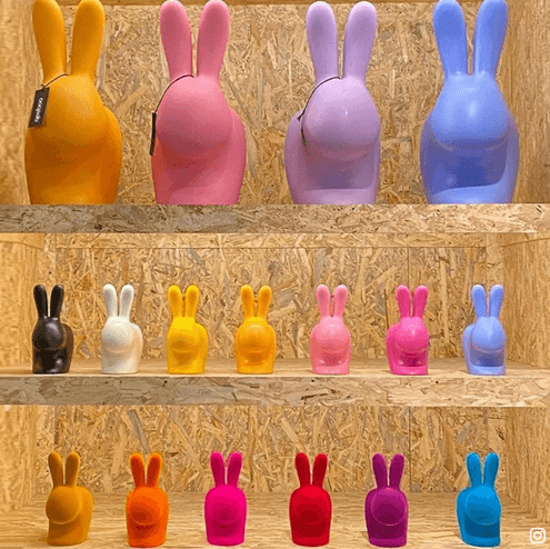 Stoper do drzwi RABBIT pomarańczowy Qeeboo Eye on Design