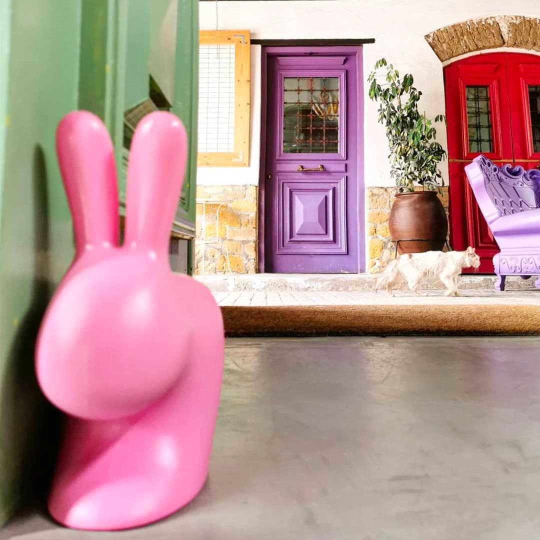 Stoper do drzwi RABBIT żółty Qeeboo Eye on Design