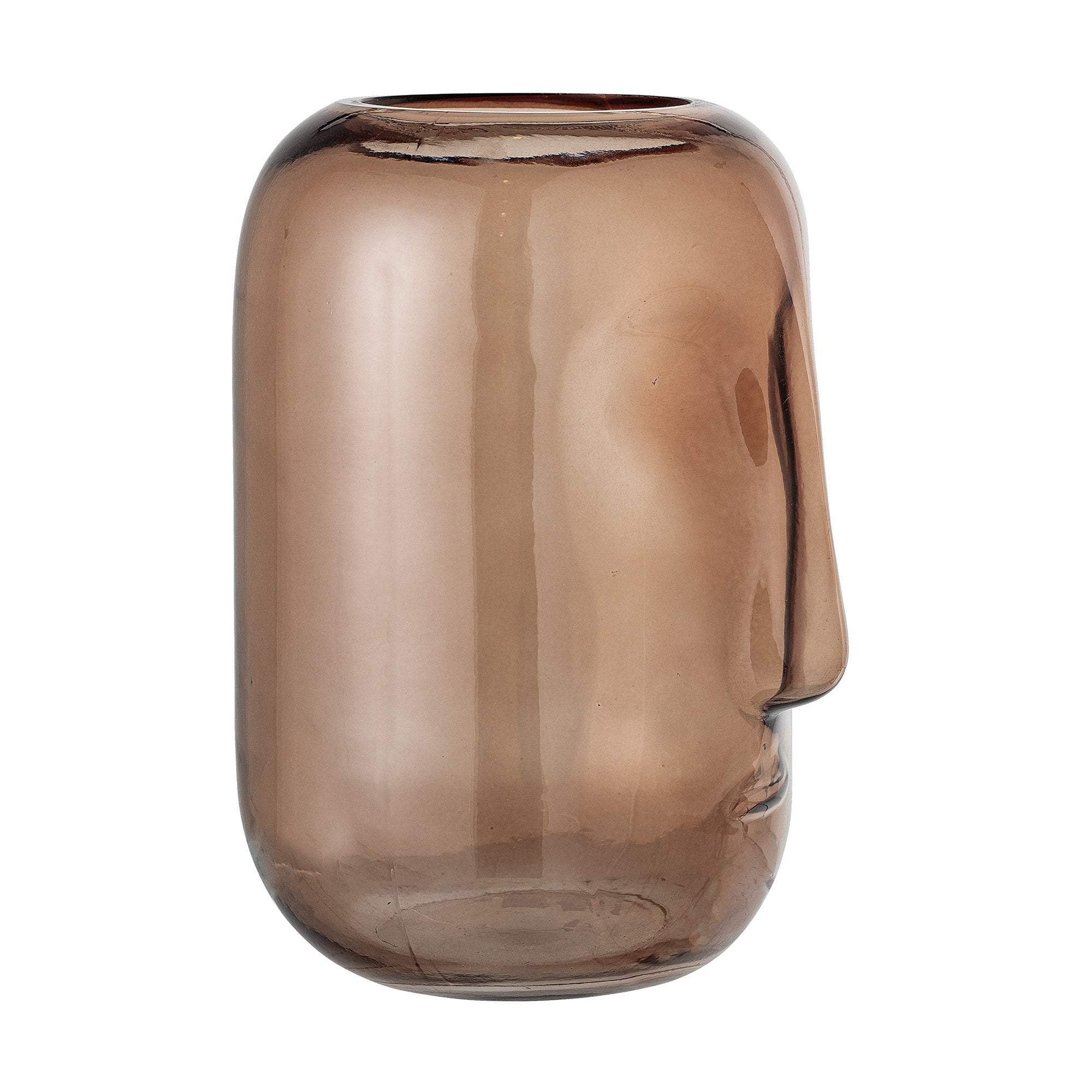 ANIDA Vase aus braunem Glas