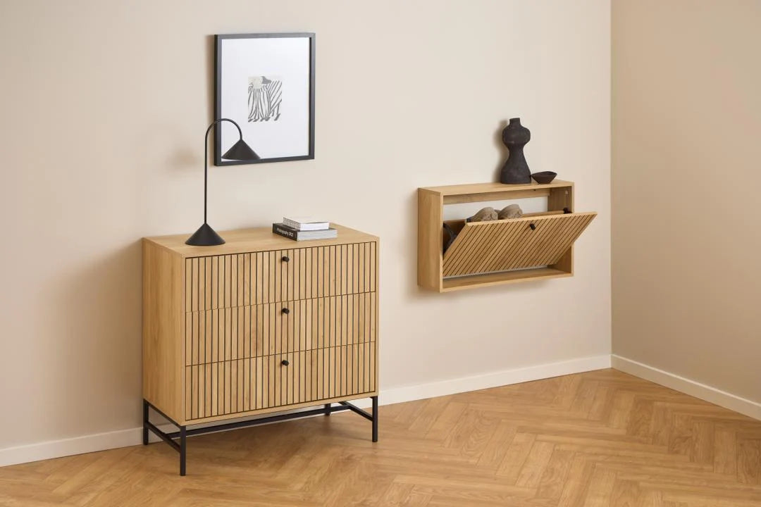 Albanys Schuhschrank Melamine Eiche