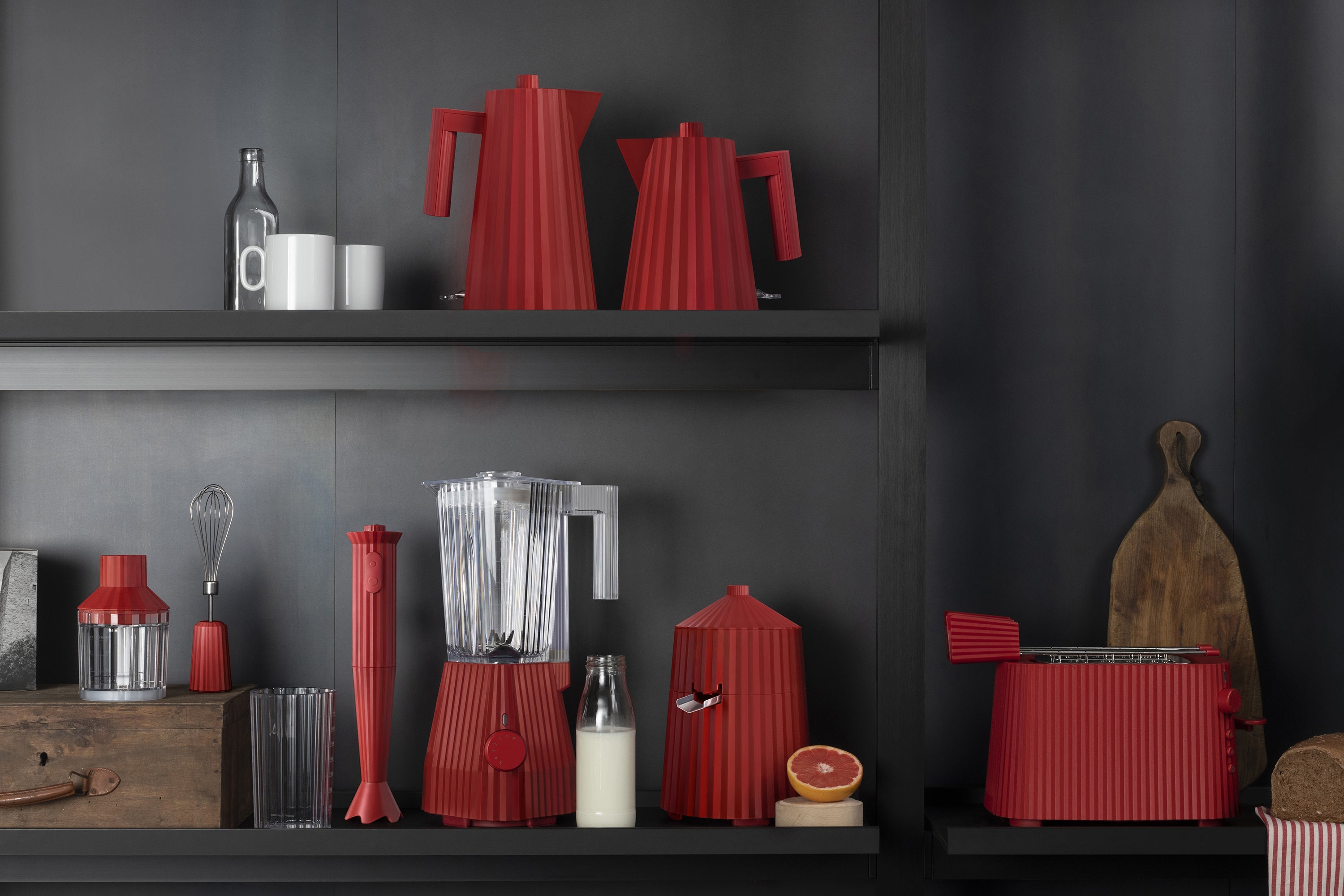 Plissé citrus juicer red