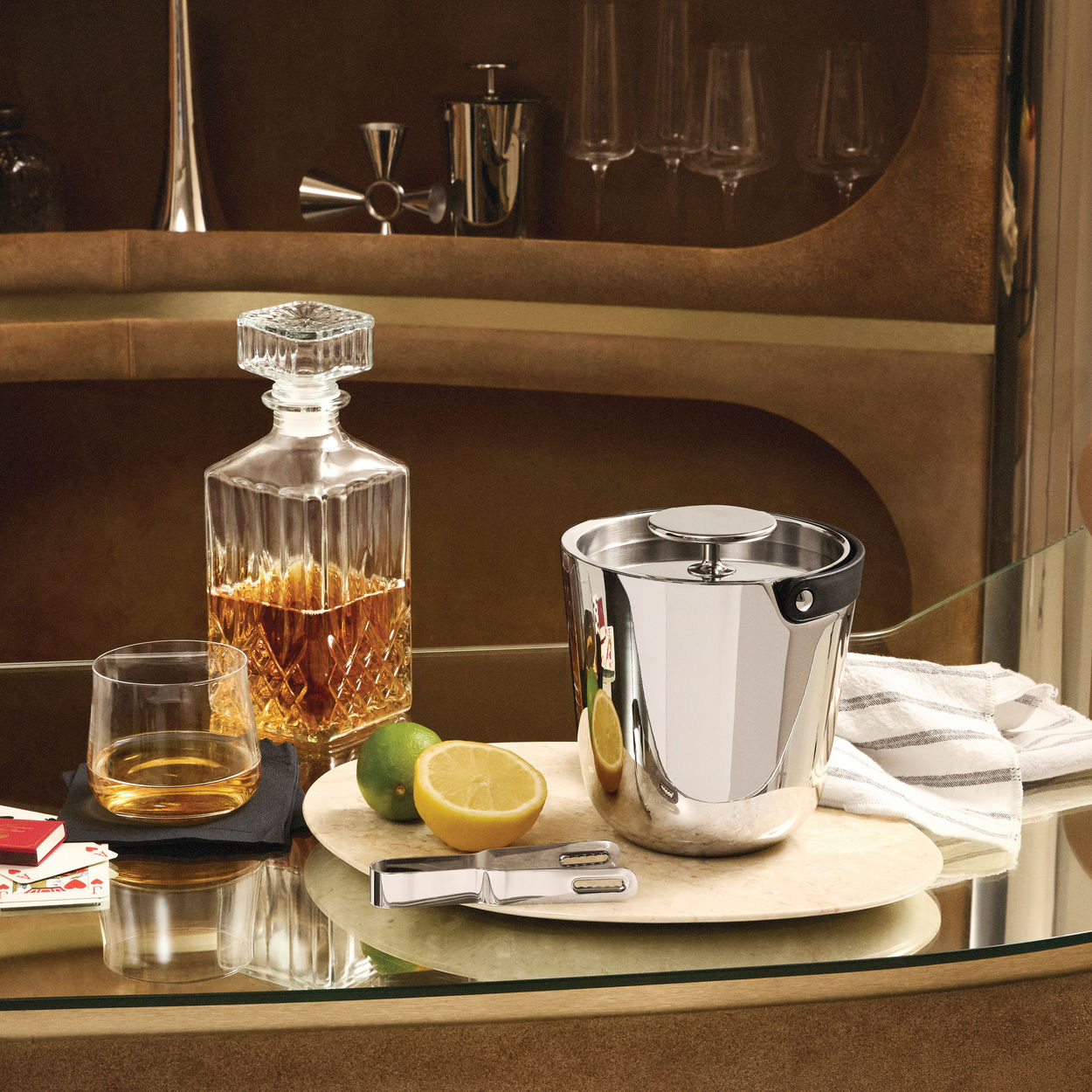 Eisbehälter mit Zange THE TENDING BOX Edelstahl