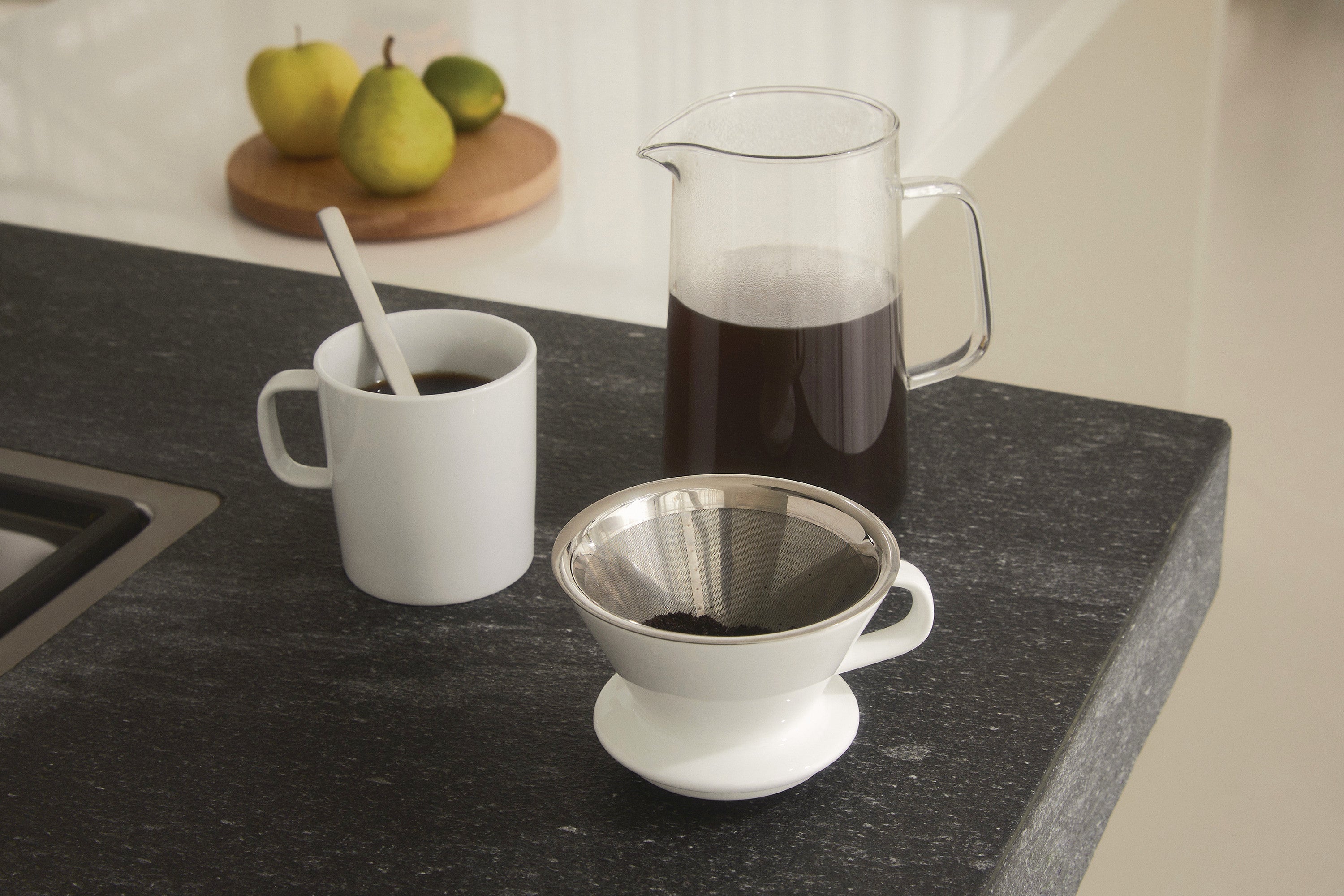 Slow coffee jug of coffee heat -resistant glass