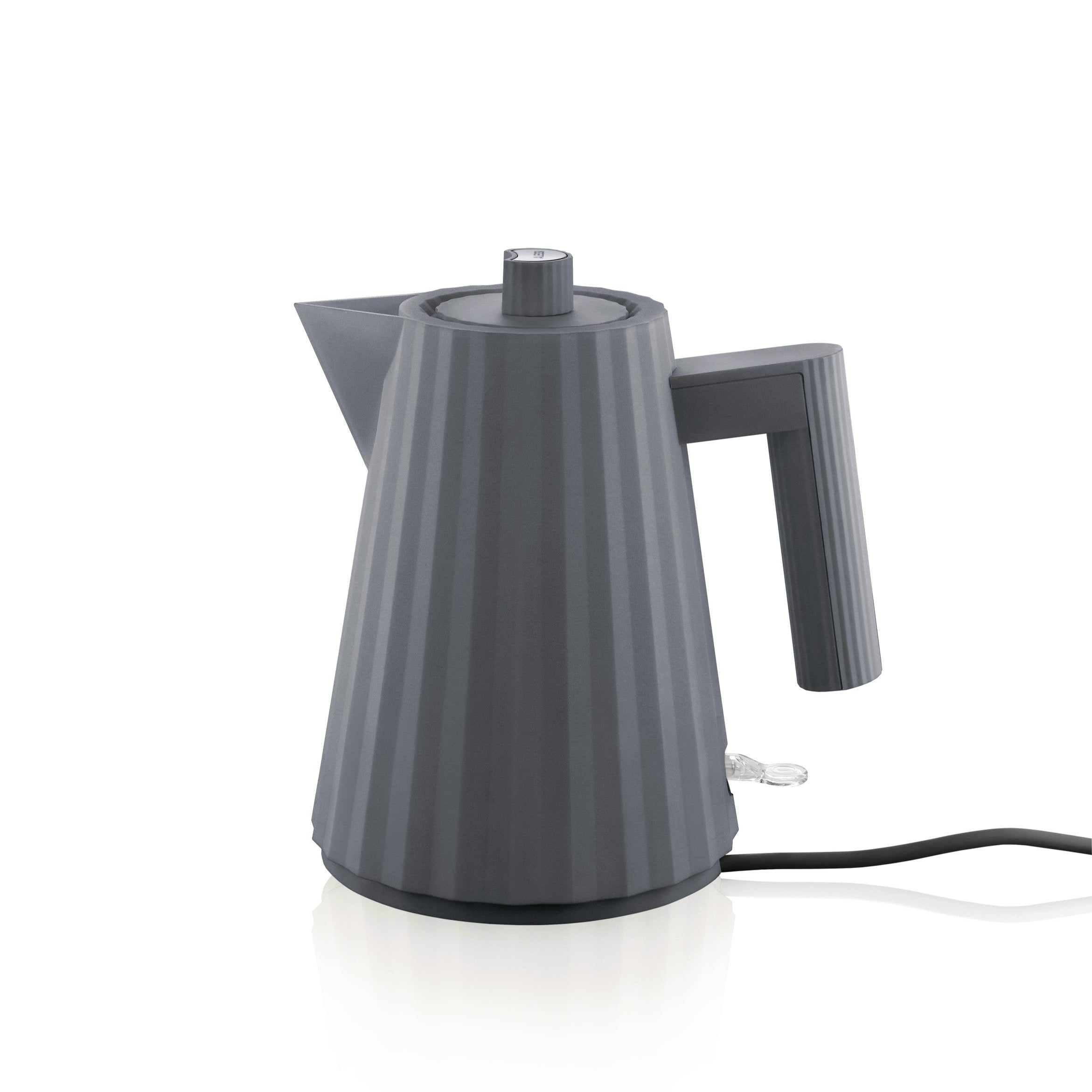 Gray plissé electric kettle