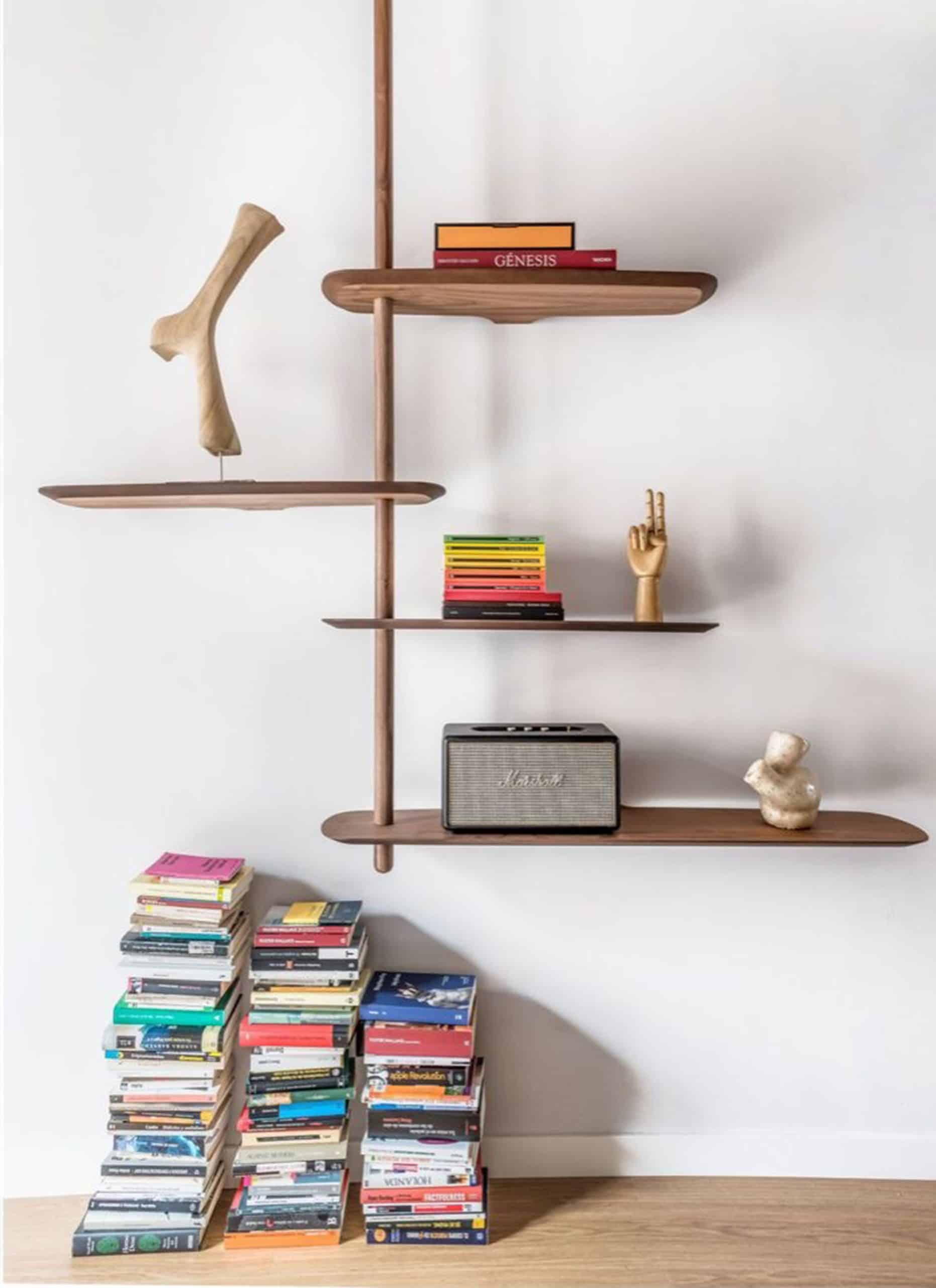 UNICA Wall Shelf - CONFIGURATION 06 Walnut Veneer