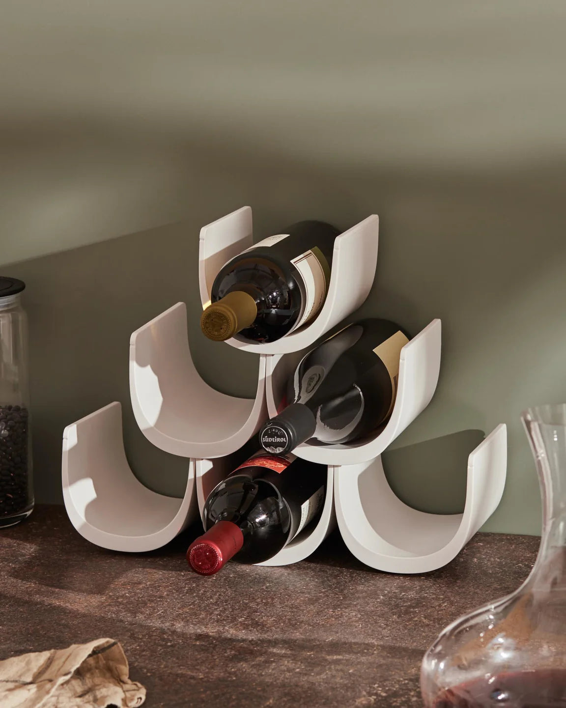 Black bottle stand