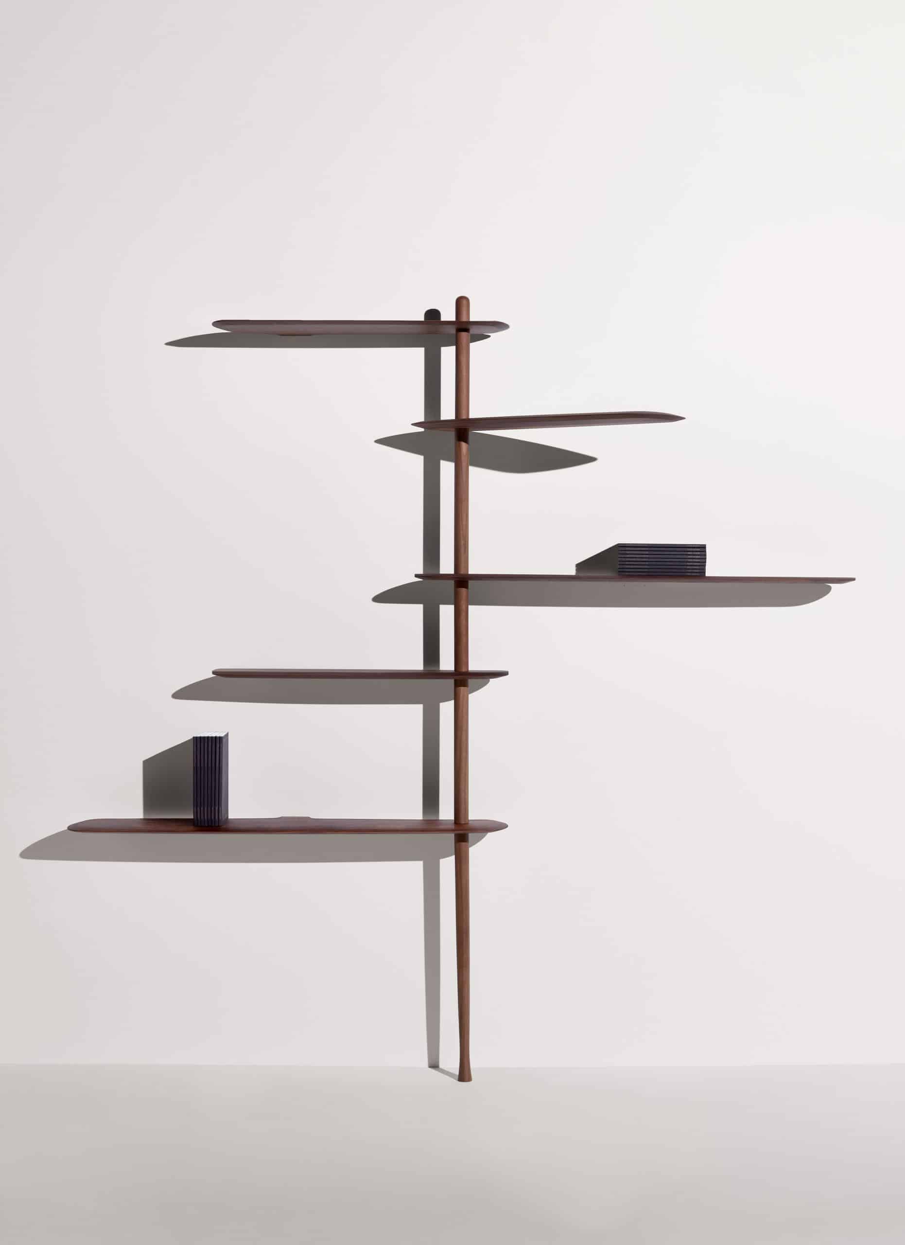 UNICA Wall Shelf - CONFIGURATION 10 Walnut Veneer
