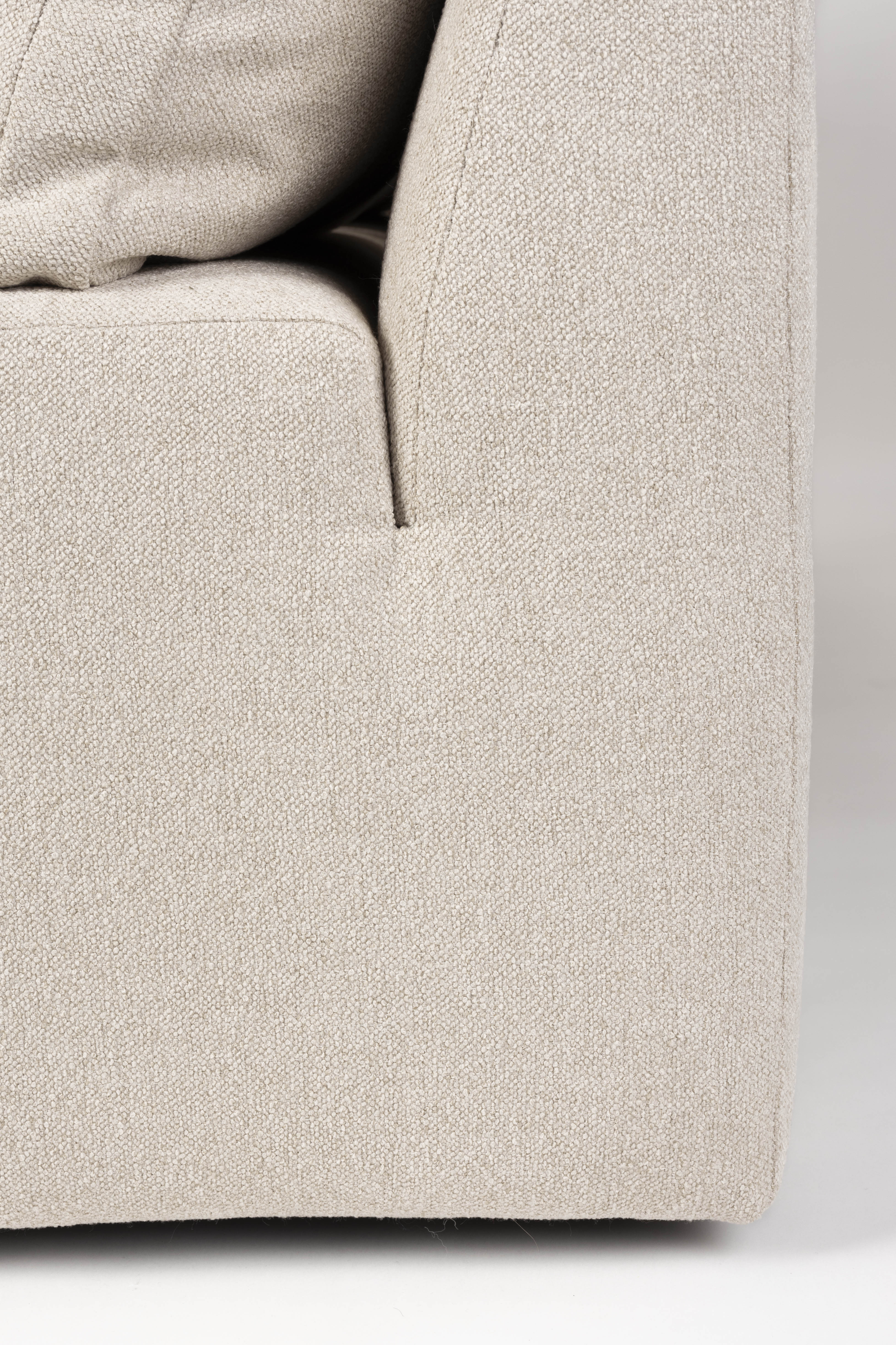 Modulares Sofa PROSPER - rechtsseitiger Chaiselongue in Sandfarbe
