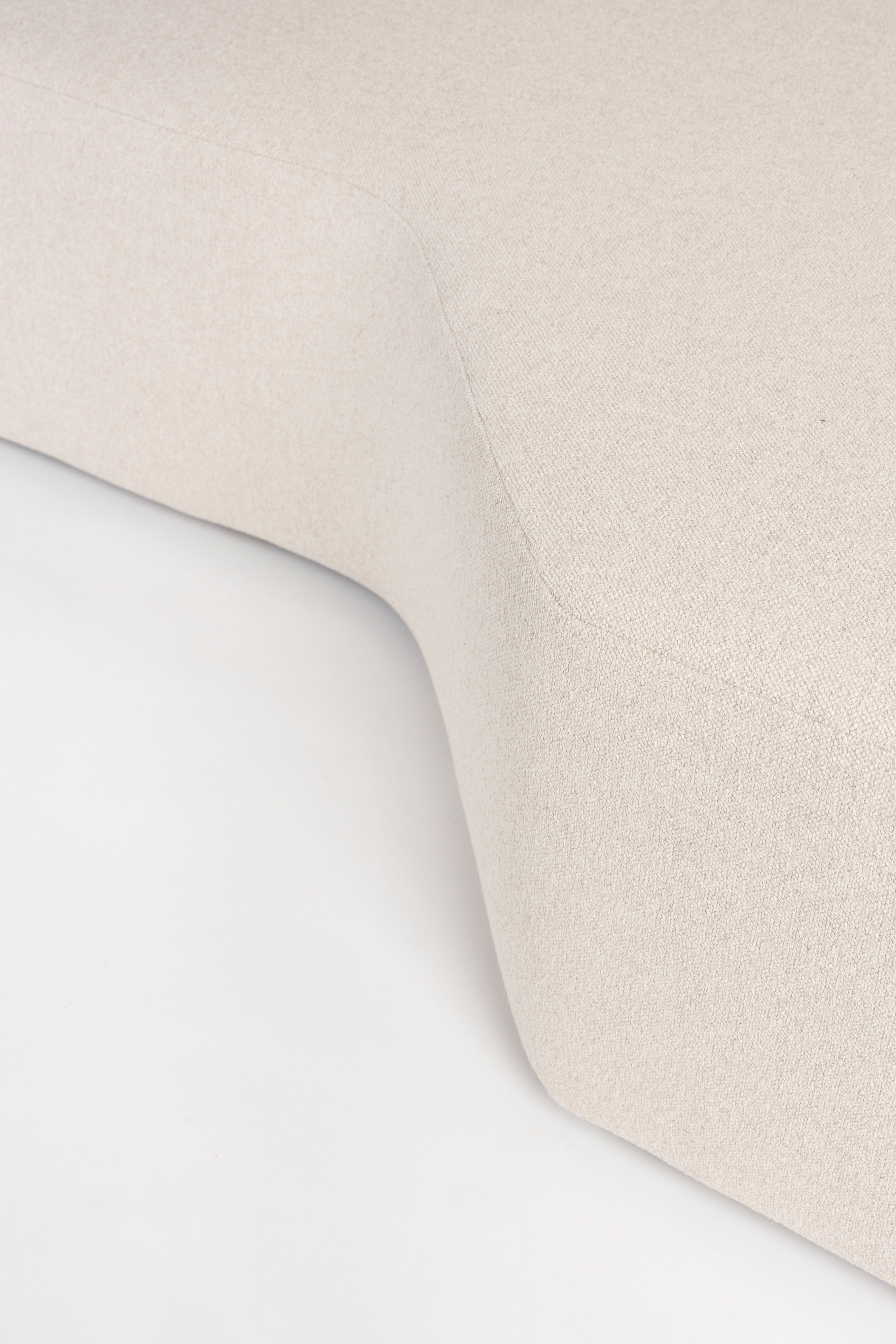 Modulares Sofa PROSPER - rechtsseitiger Chaiselongue in Sandfarbe