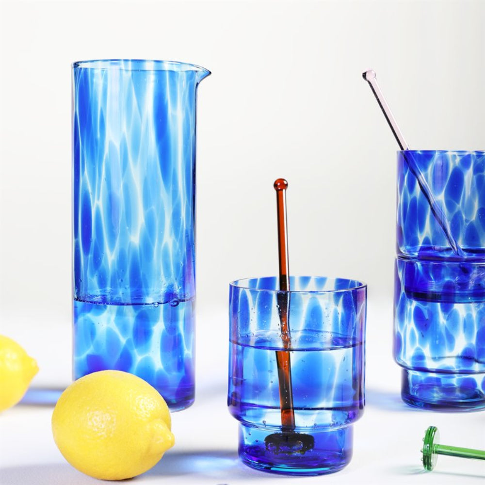 Set von Gläsern TORTOISE blaues Glas