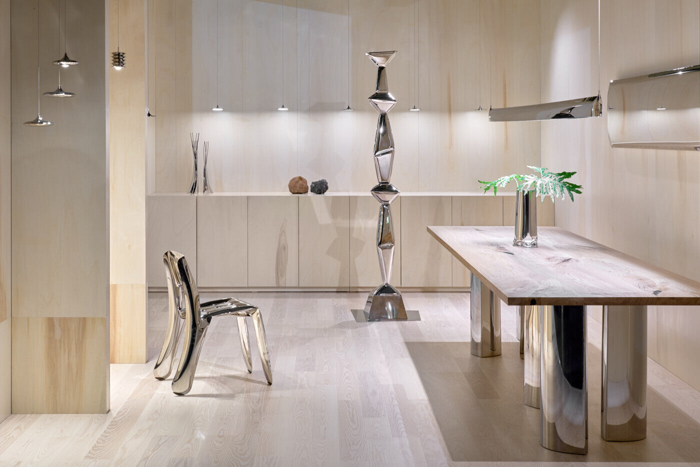 BLADE inox pendant lamp
