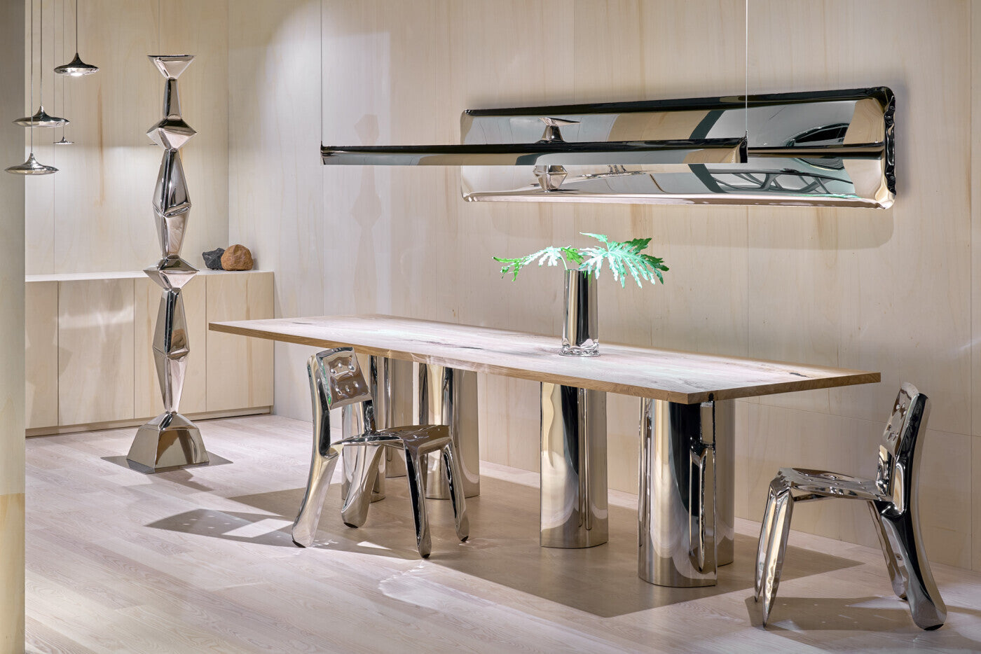 BLADE inox pendant lamp