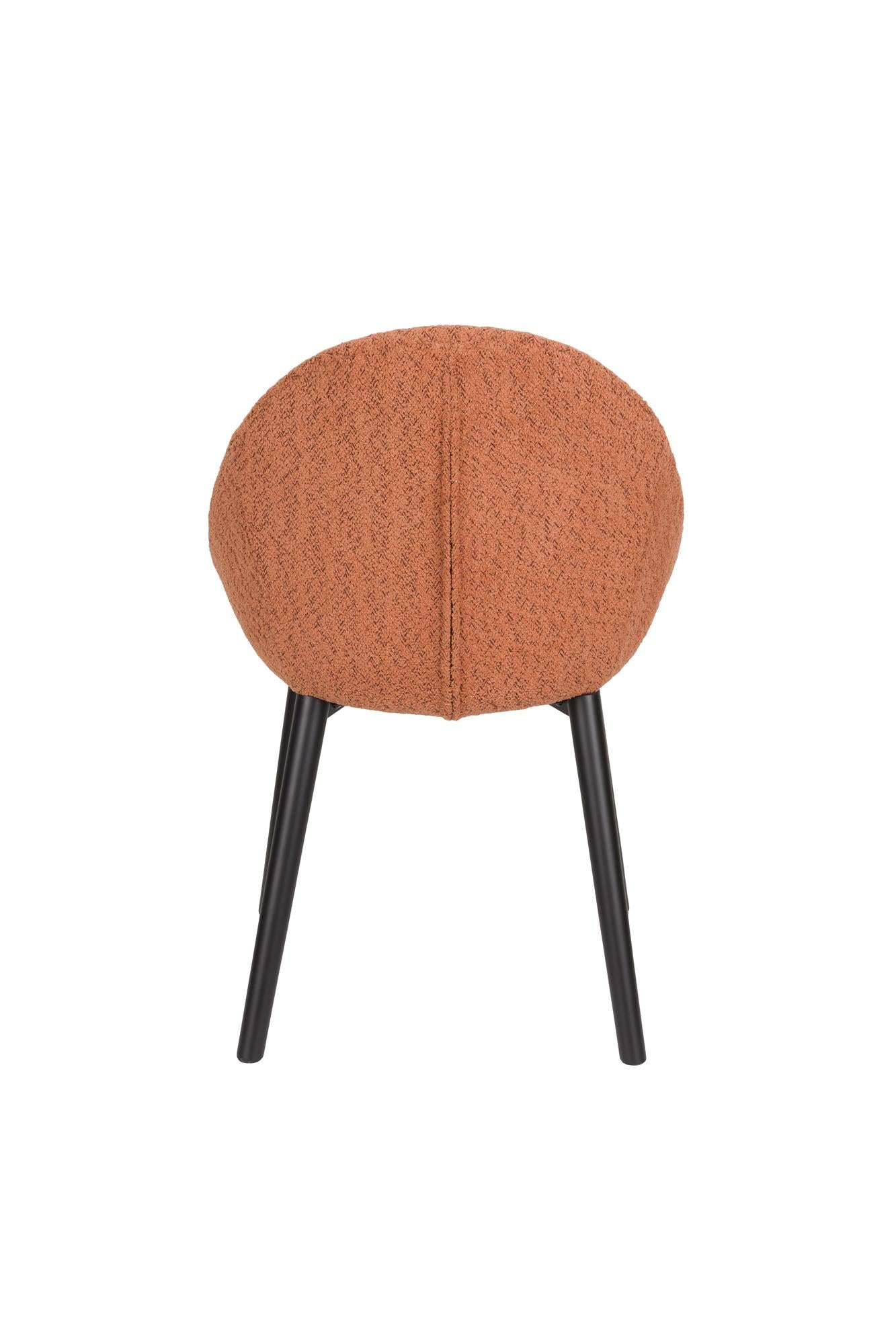 Fenna orange chair with a black base