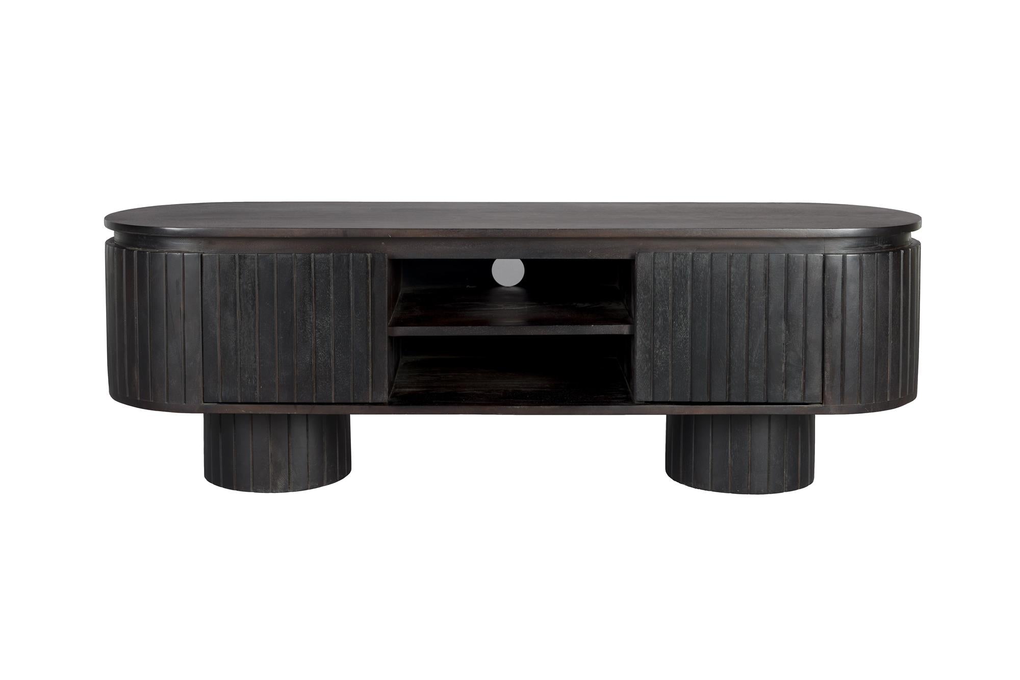 Kenji chest of drawers dark brown mango wood