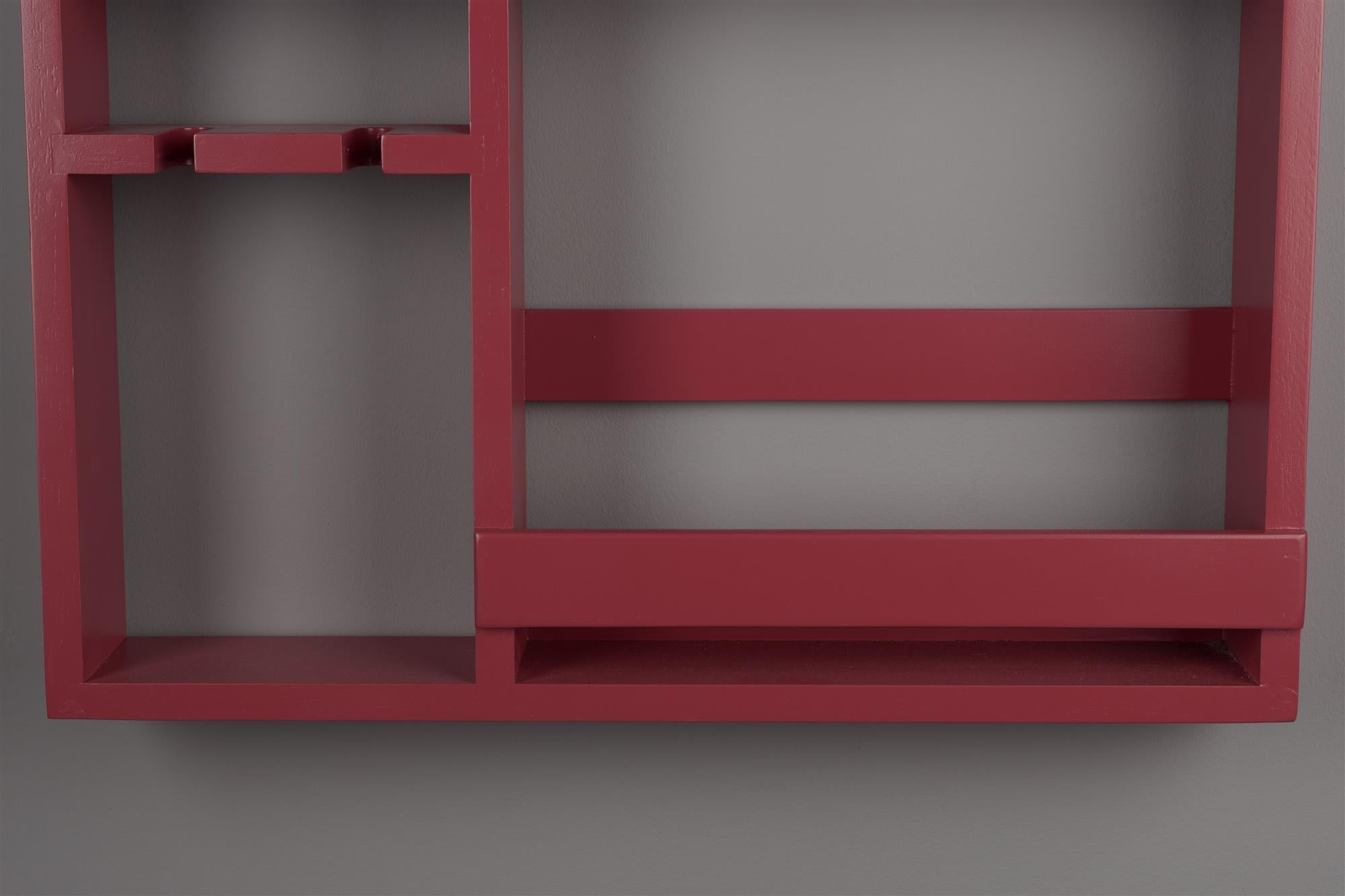 Myron red wall rack