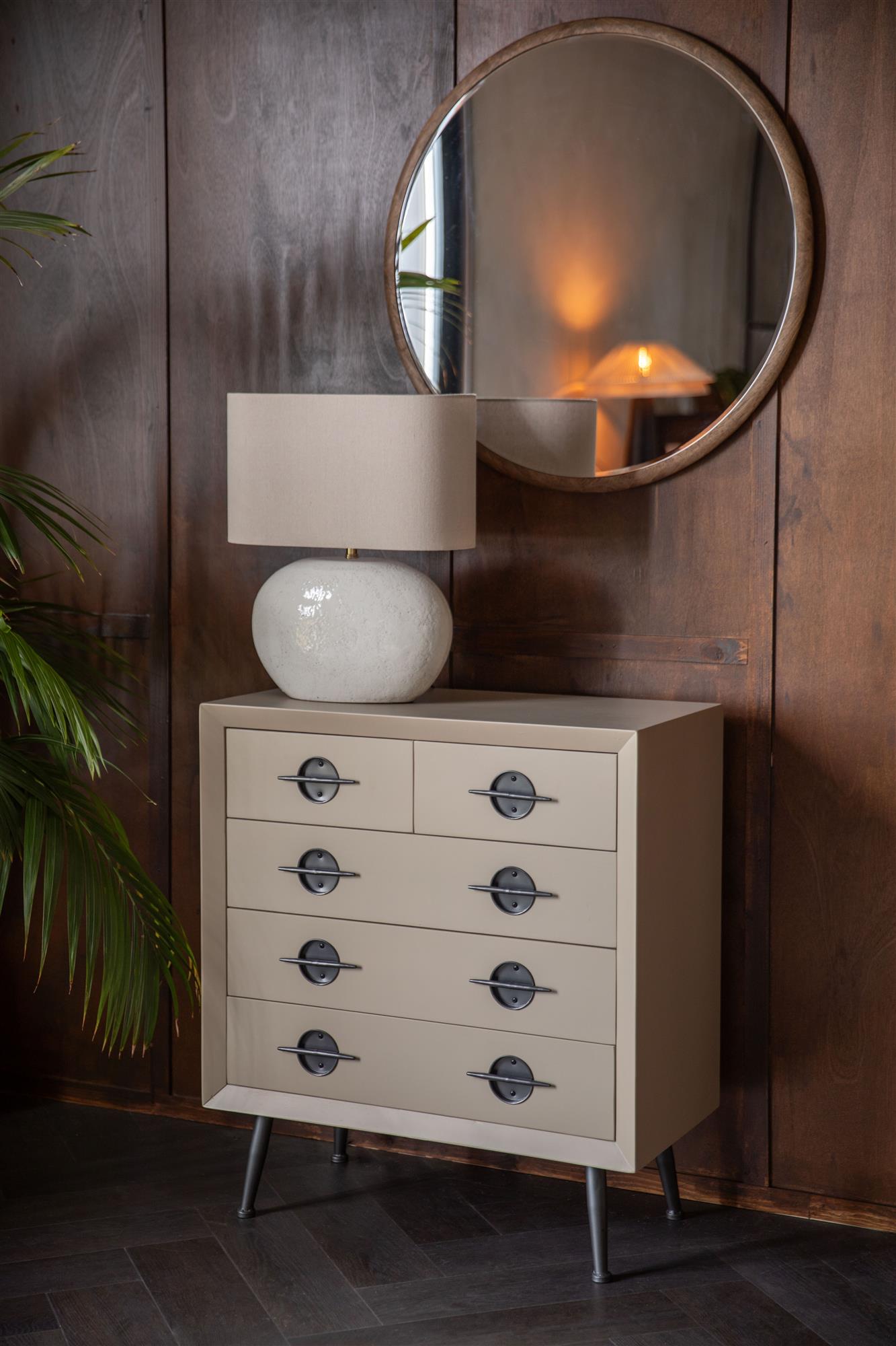 Cream chest of drawers