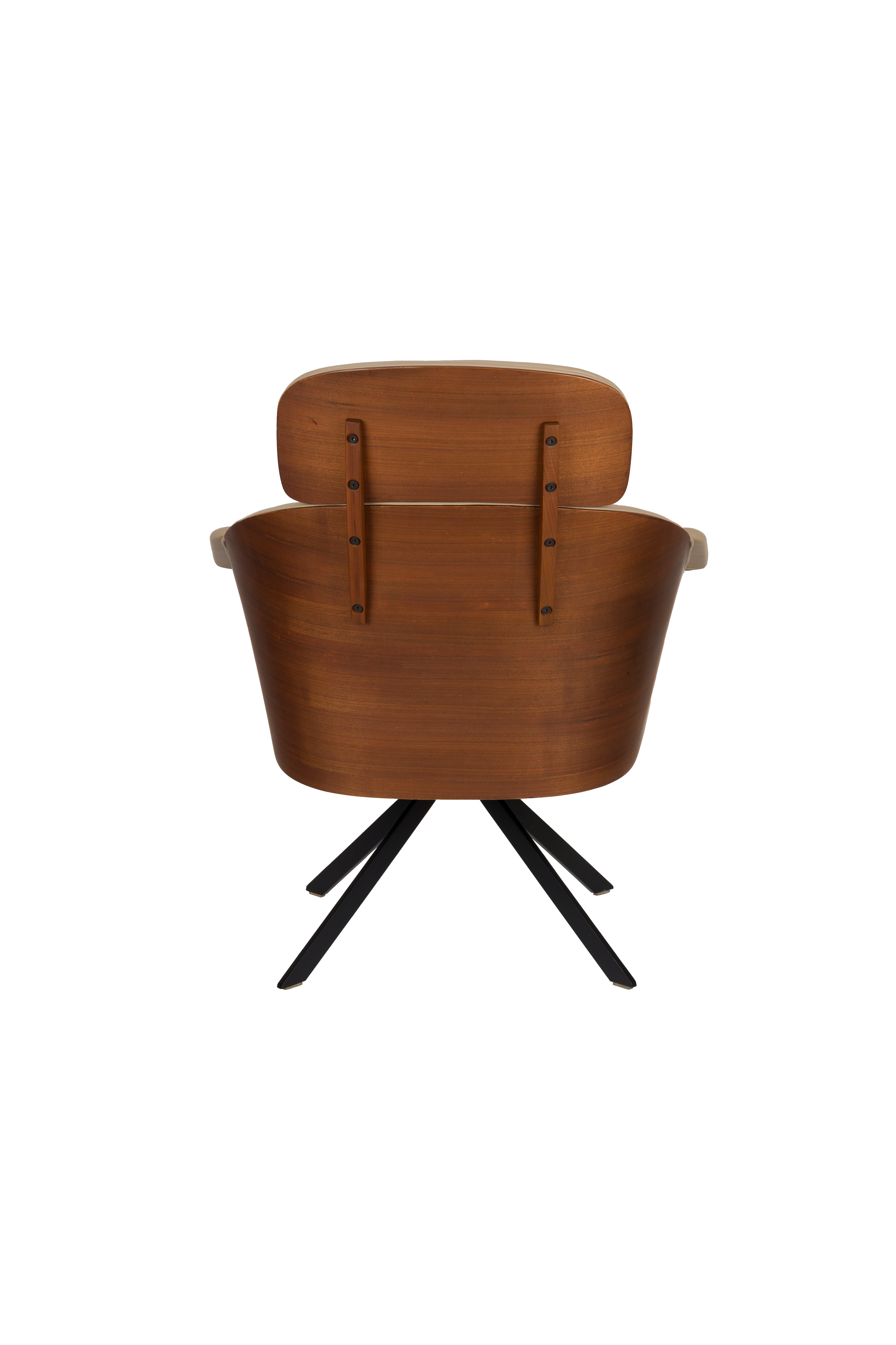 FRIE Armchair beige eco -leather with a black base