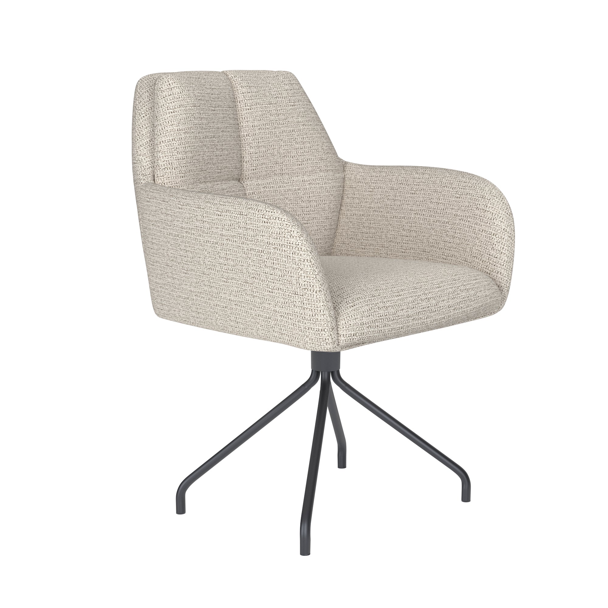 PETE chair white with black base