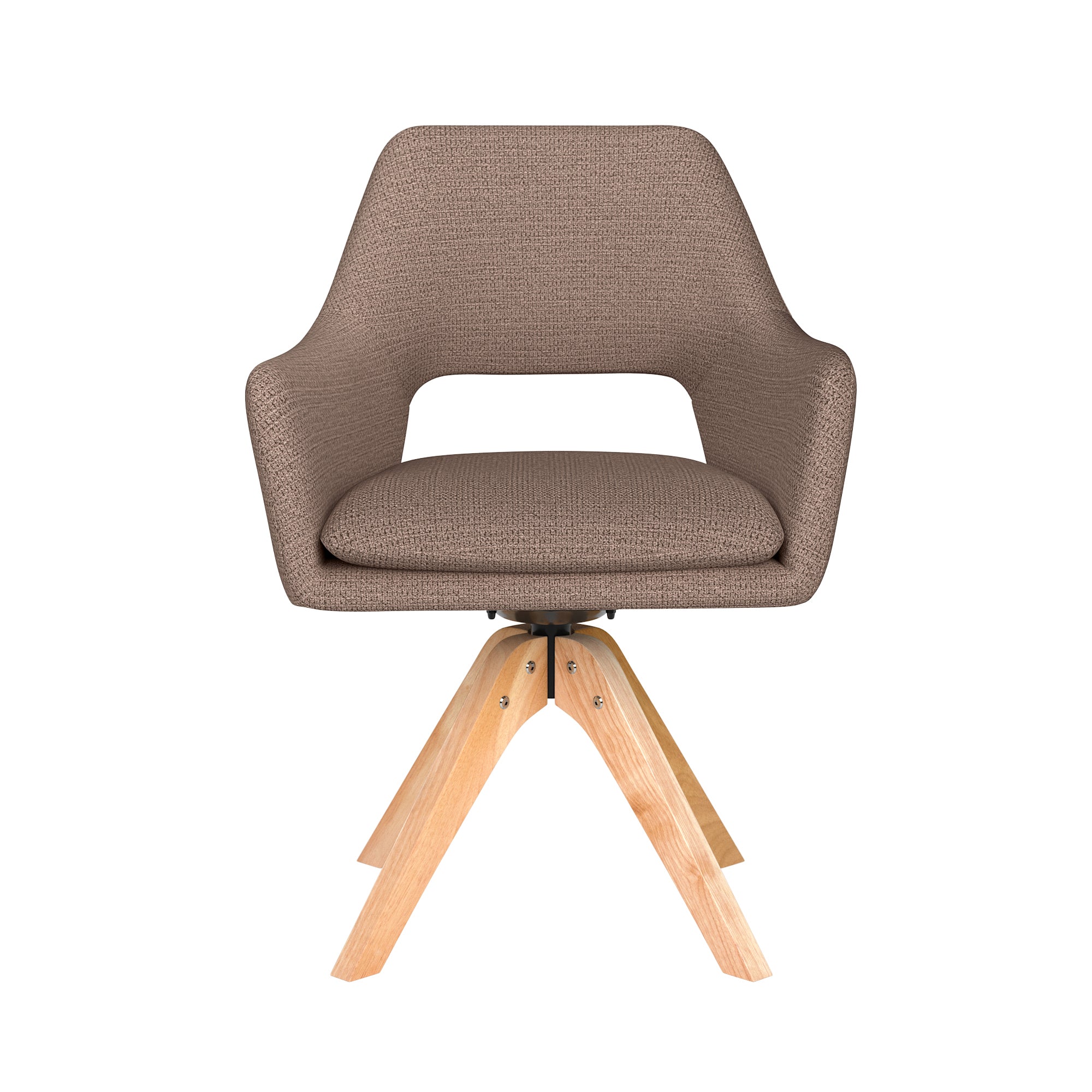 Drehstuhl MOS taupe mit Holzfuß