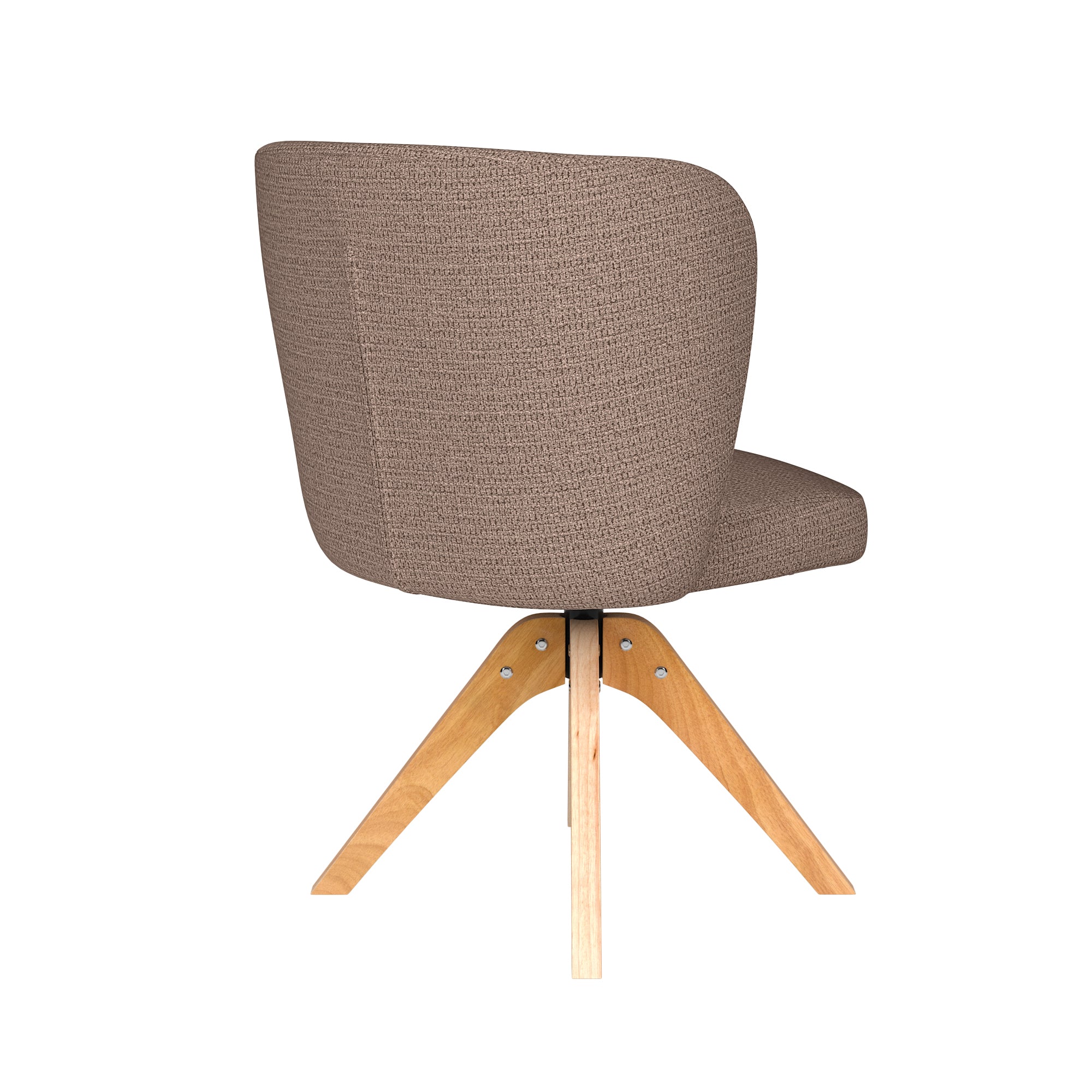 Drehstuhl STAN taupe mit Holzfuß