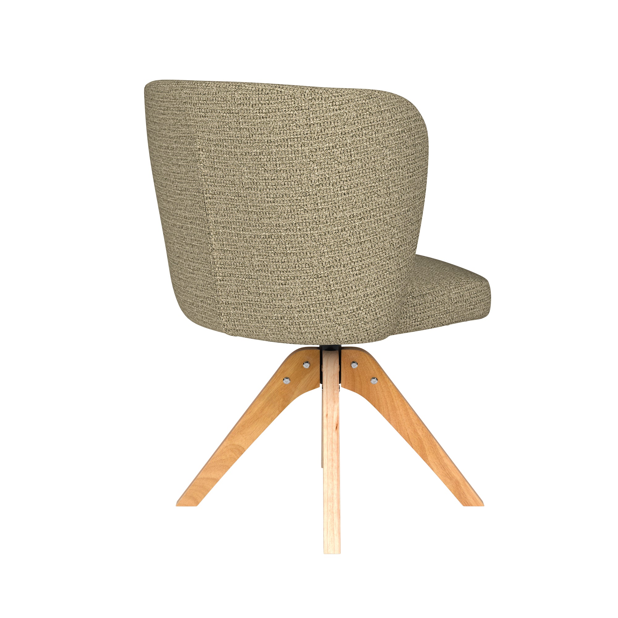 Drehstuhl STAN grün mit Holzfuß