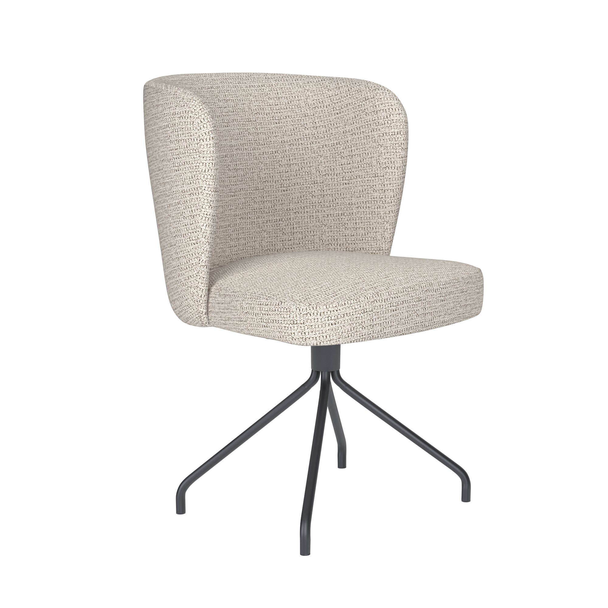 STAN Chair white mélange with black base