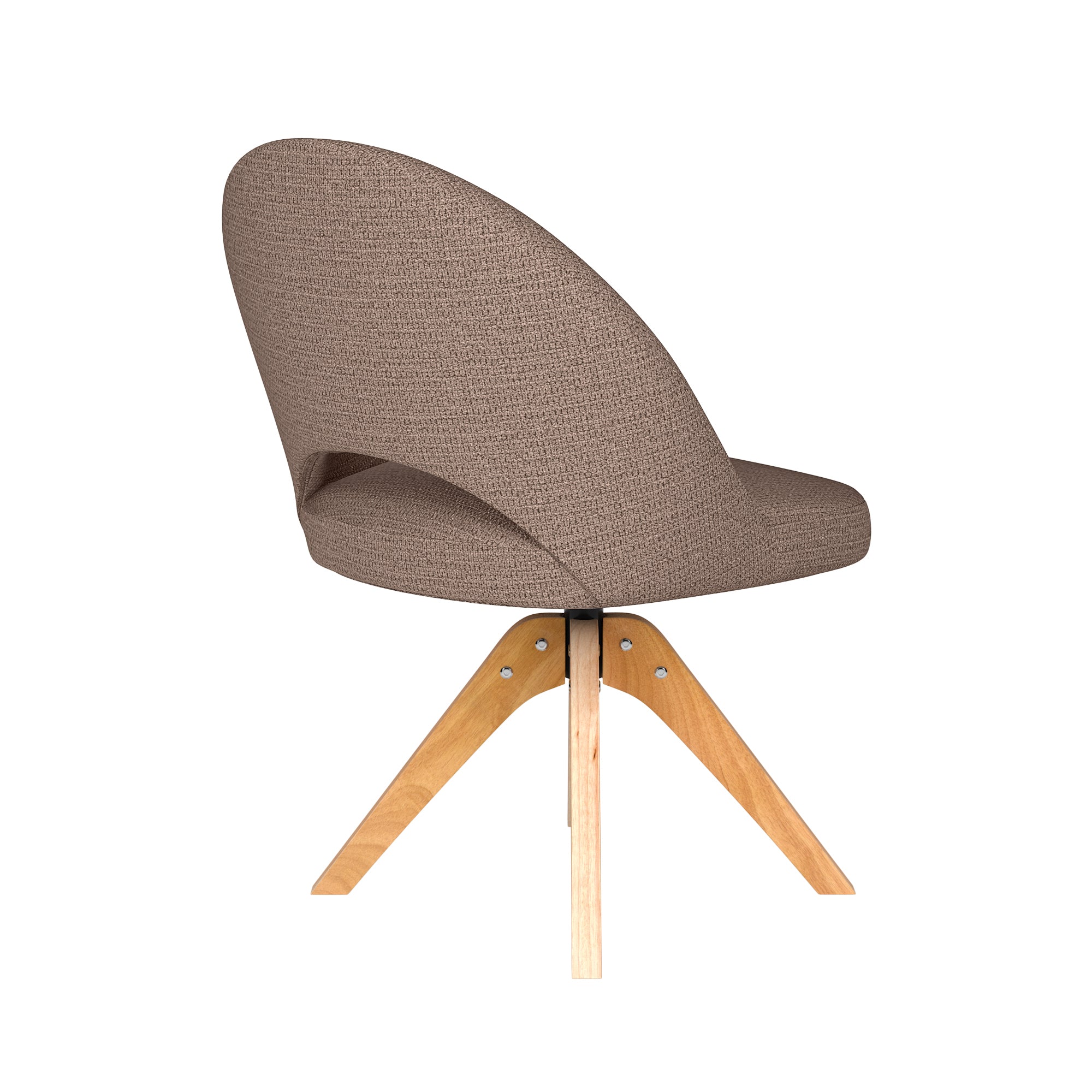 Drehstuhl MICK taupe mit Holzfuß