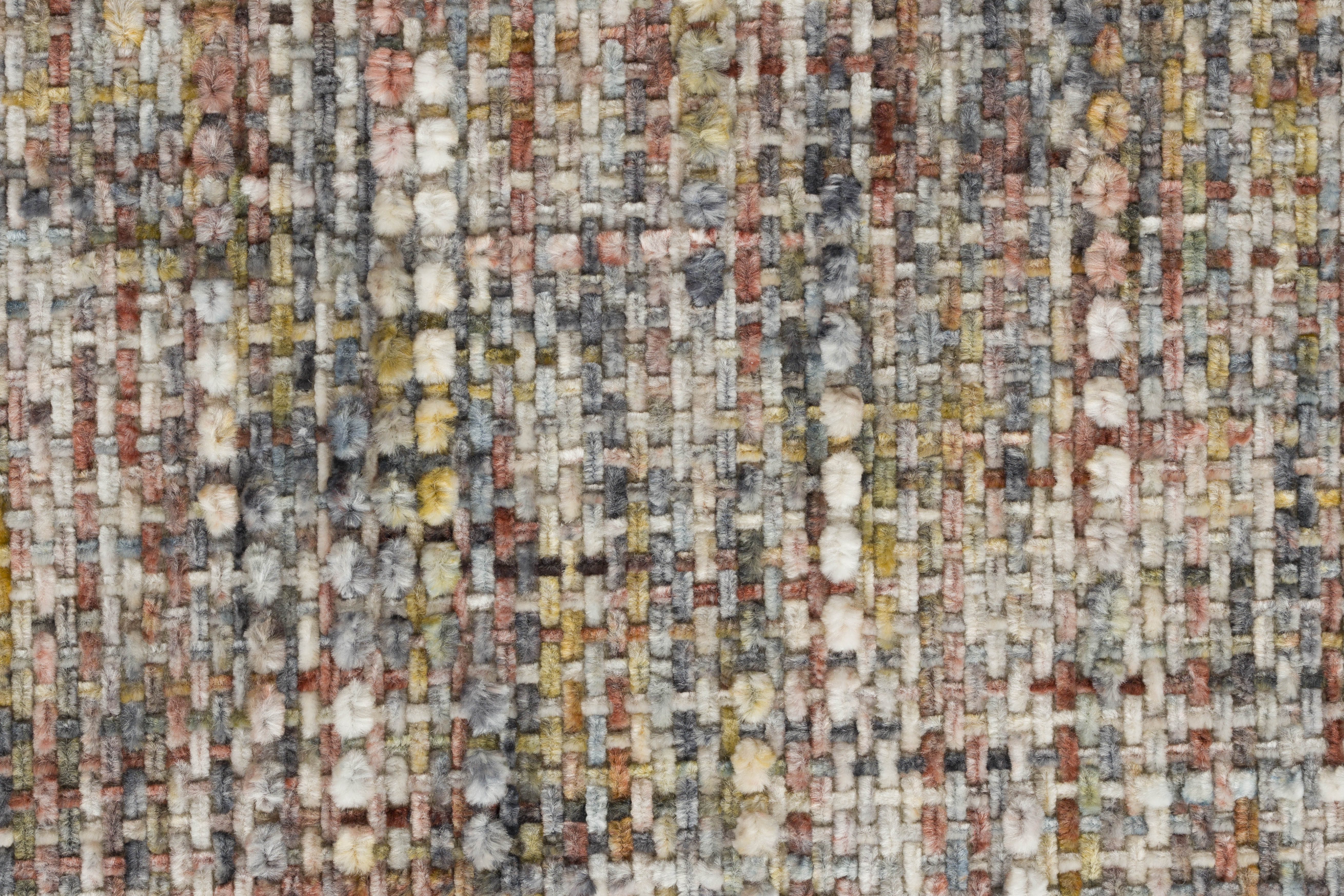 Stuhl CLAES beige Melange mit braunem Gestell